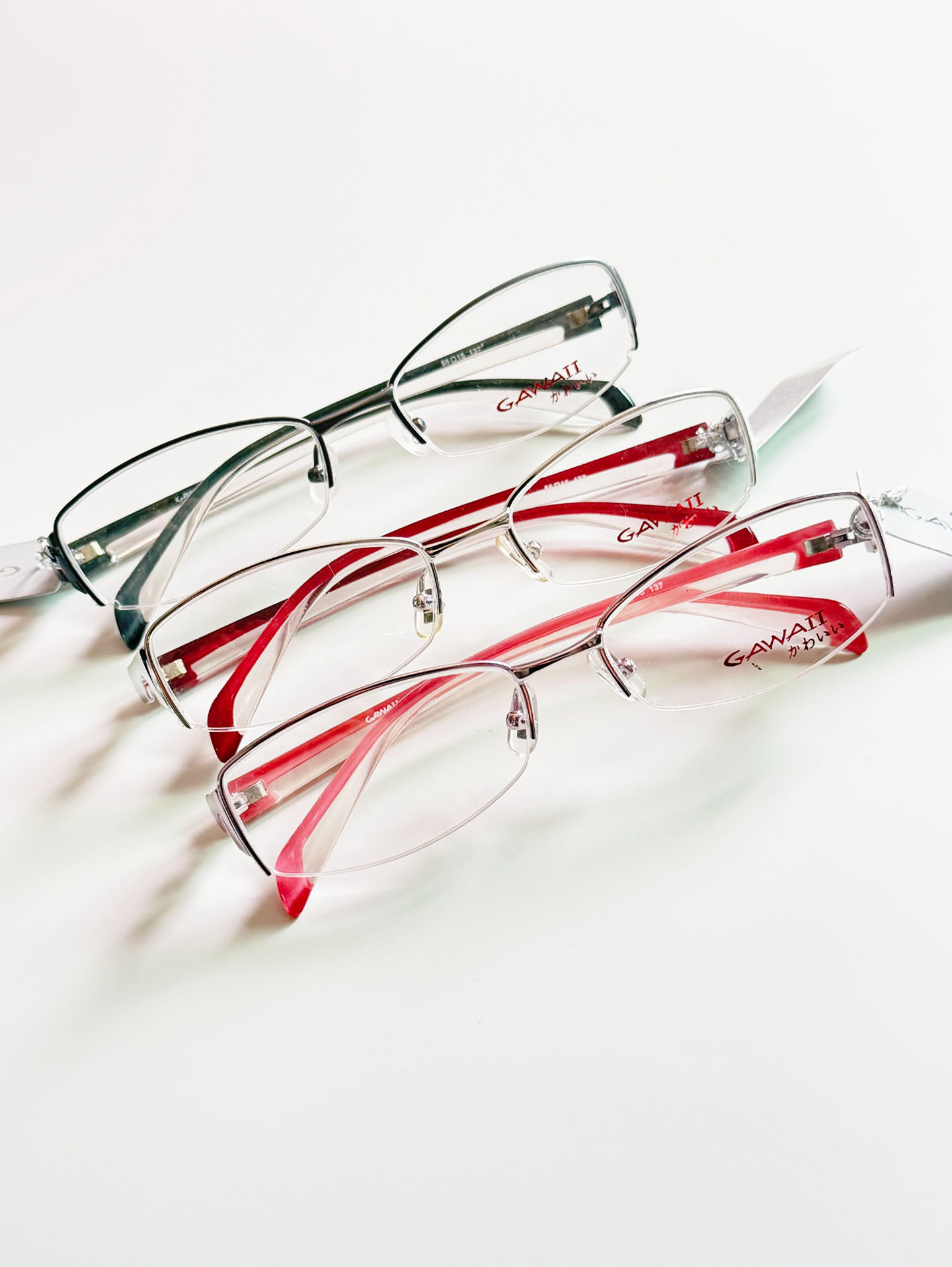 GAWAII Titanium Semi-Rimless Glasses Collection Series 02.