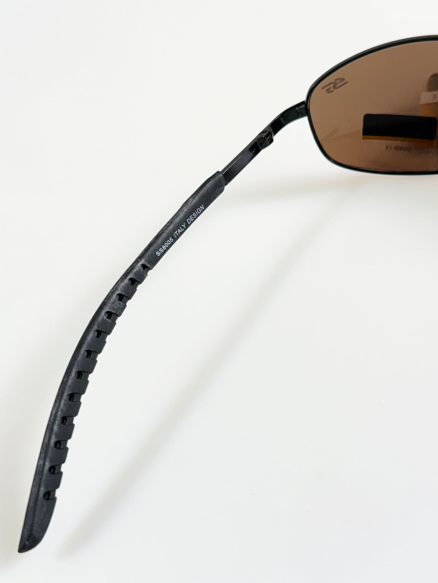 SS EYEWEAR Black Slim Square Metal Tint Sunglasses