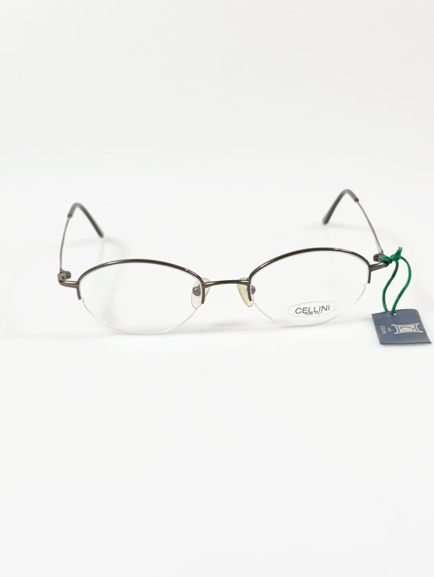 CELLINI Half-Rim Oval Metal Glasses