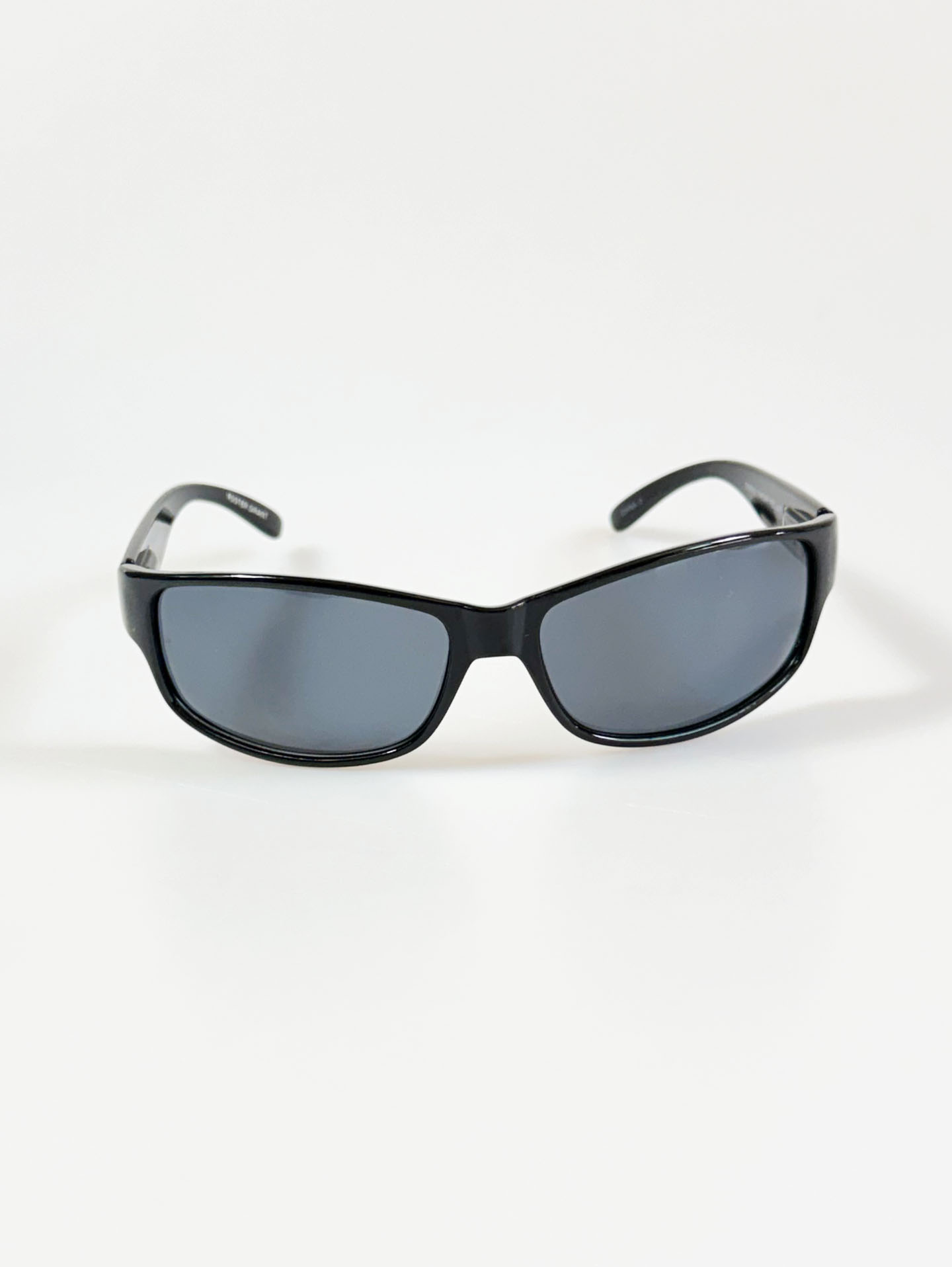FOSTER GRANT Black Wraparound Square Frame Sunglasses