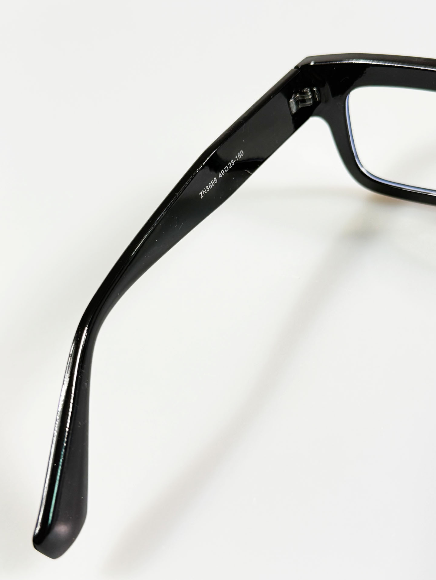 Black Bold Square Frame Clear Tint Sunglasses