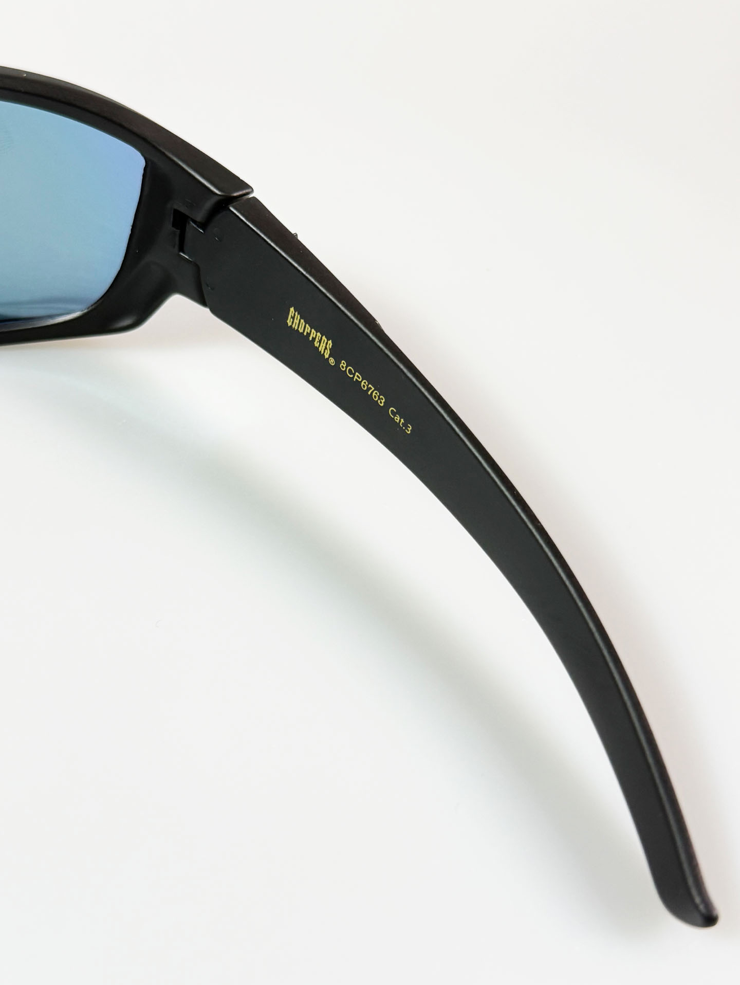 CHOPPERS Wraparound Matte Black Square Frame Sunglasses