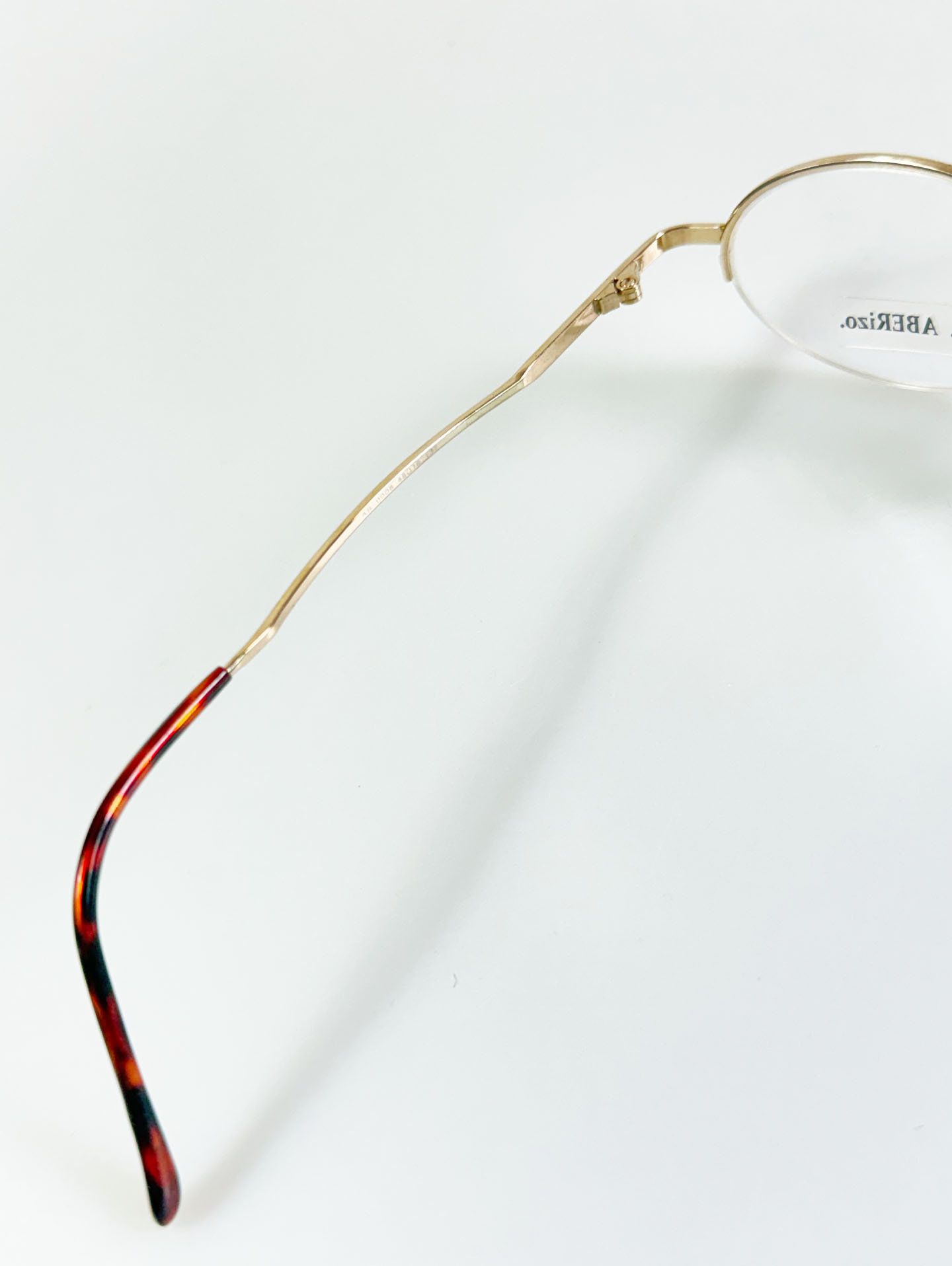 G. ABERizo Half-Rim Oval Gold Metal Frame Glasses