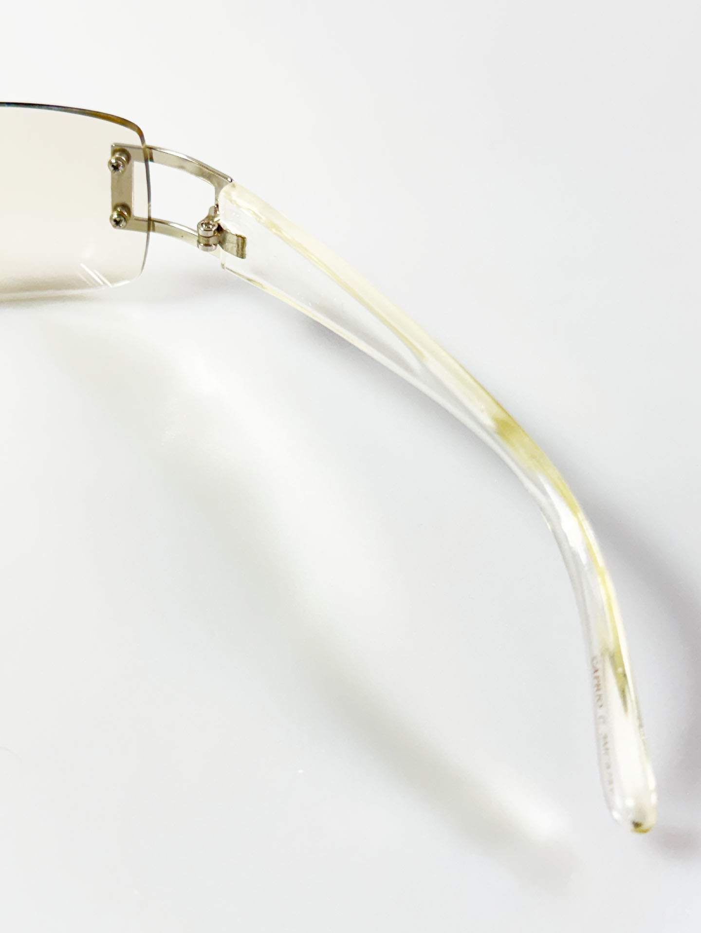 CAPRIO Rimless Square Metal Tinted Sunglasses