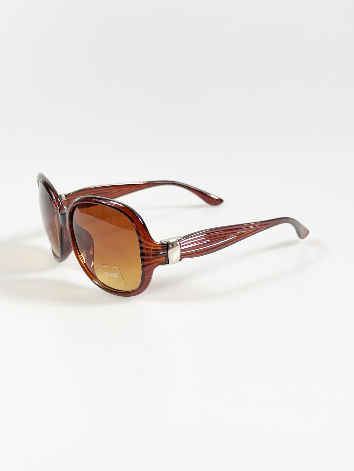Brown Oversized Bold Oval Tint Sunglasses