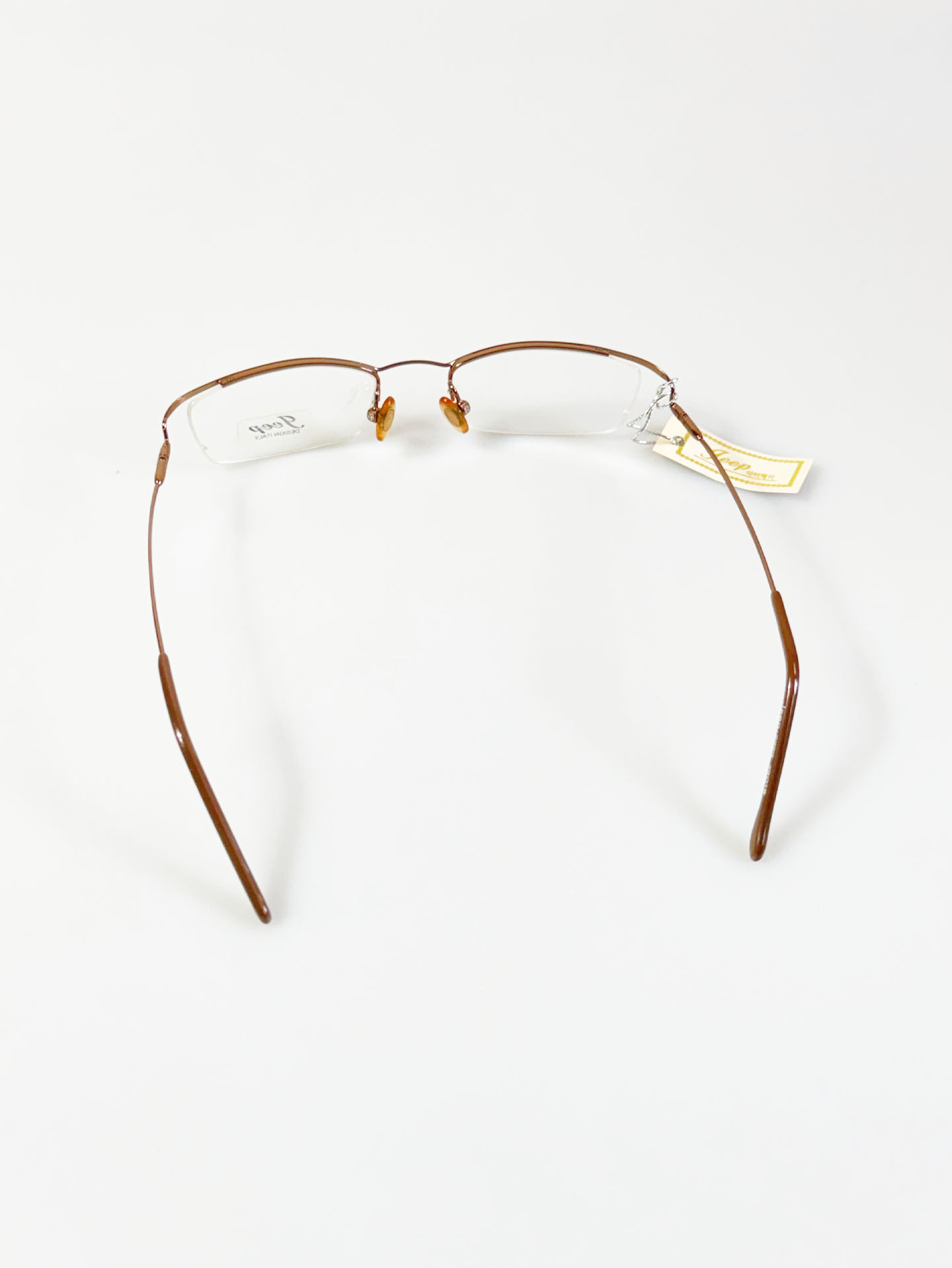 Jeep Bronze Square Half-Rim Metal Glasses