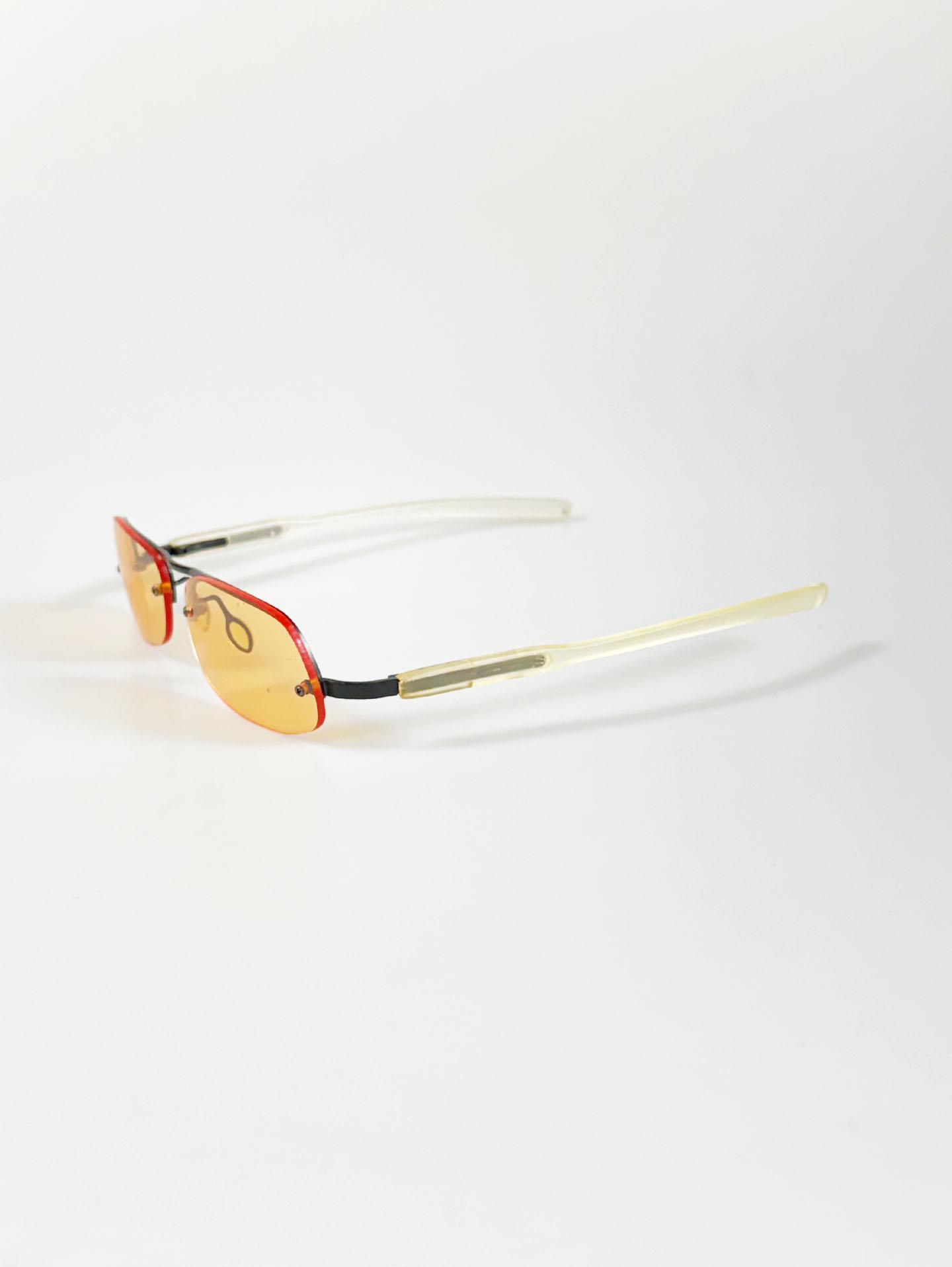 90's Under Rimless Square Metal Tint Sunglasses