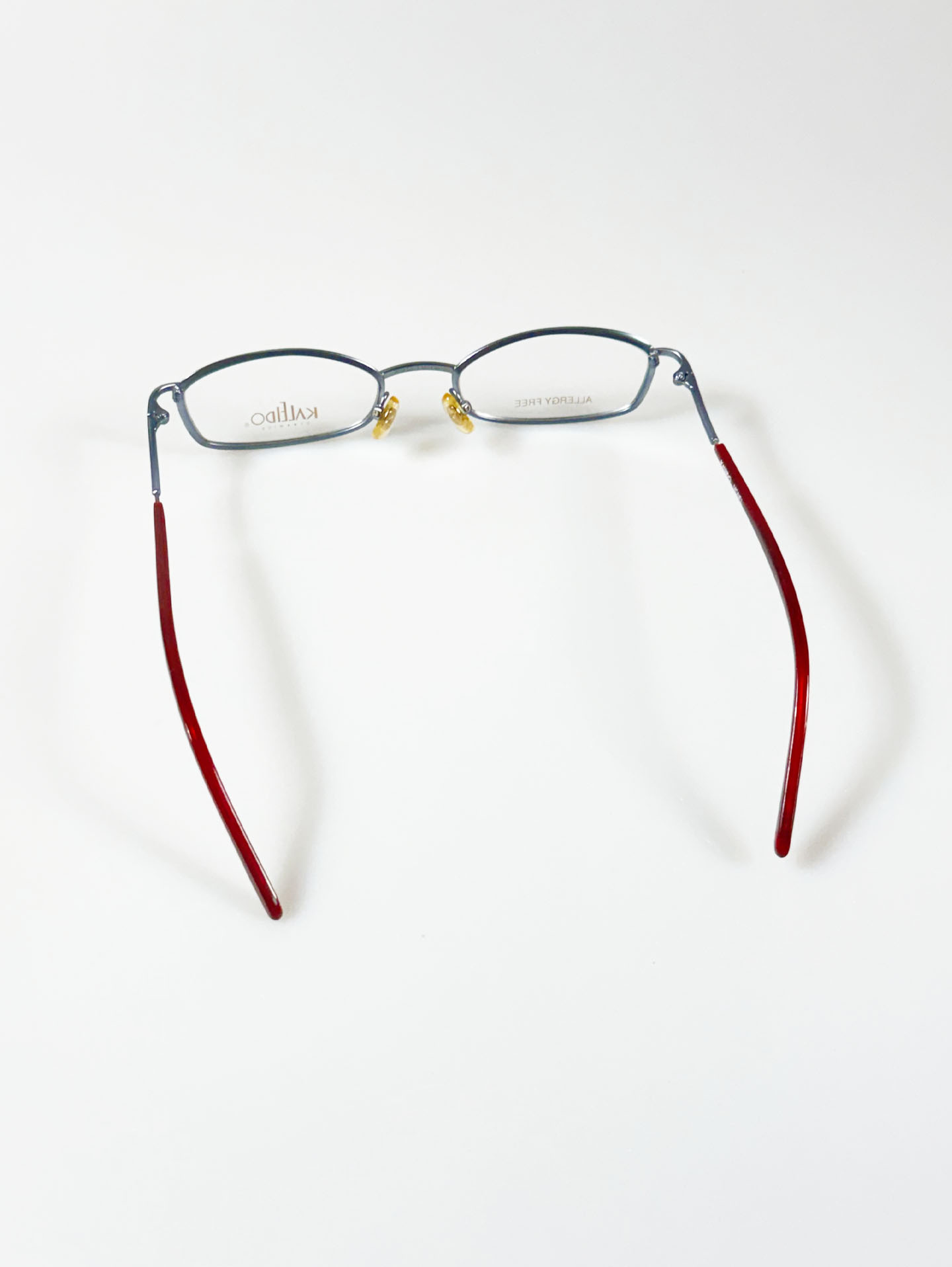 90's KALEIDO Slim Square Dual Tone Metal Frame Glasses