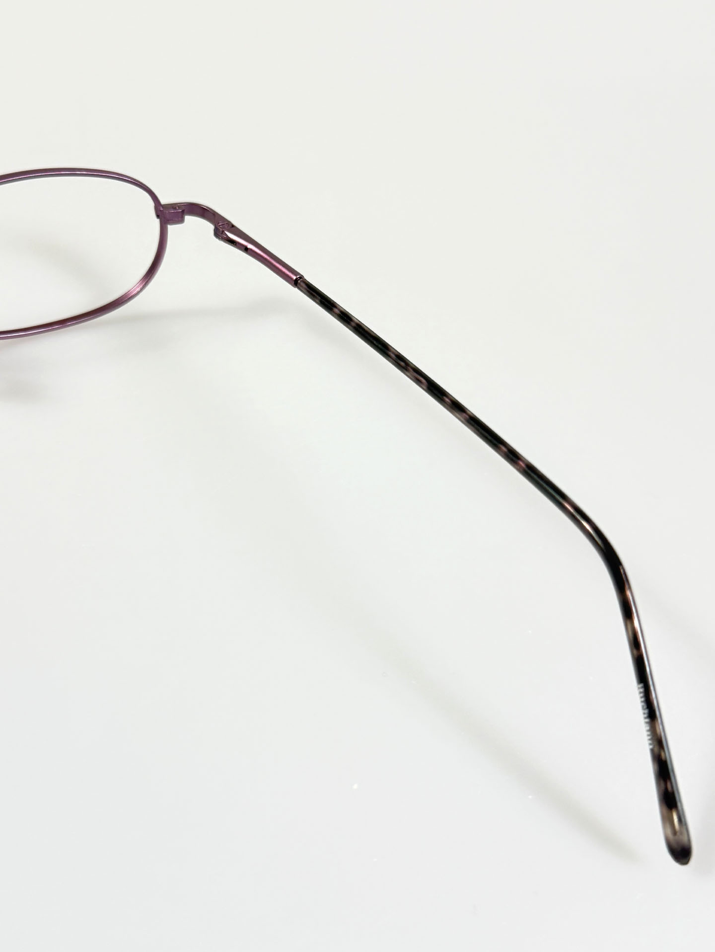 Ruchiano Slim Square Light Pink Metal Frame Glasses