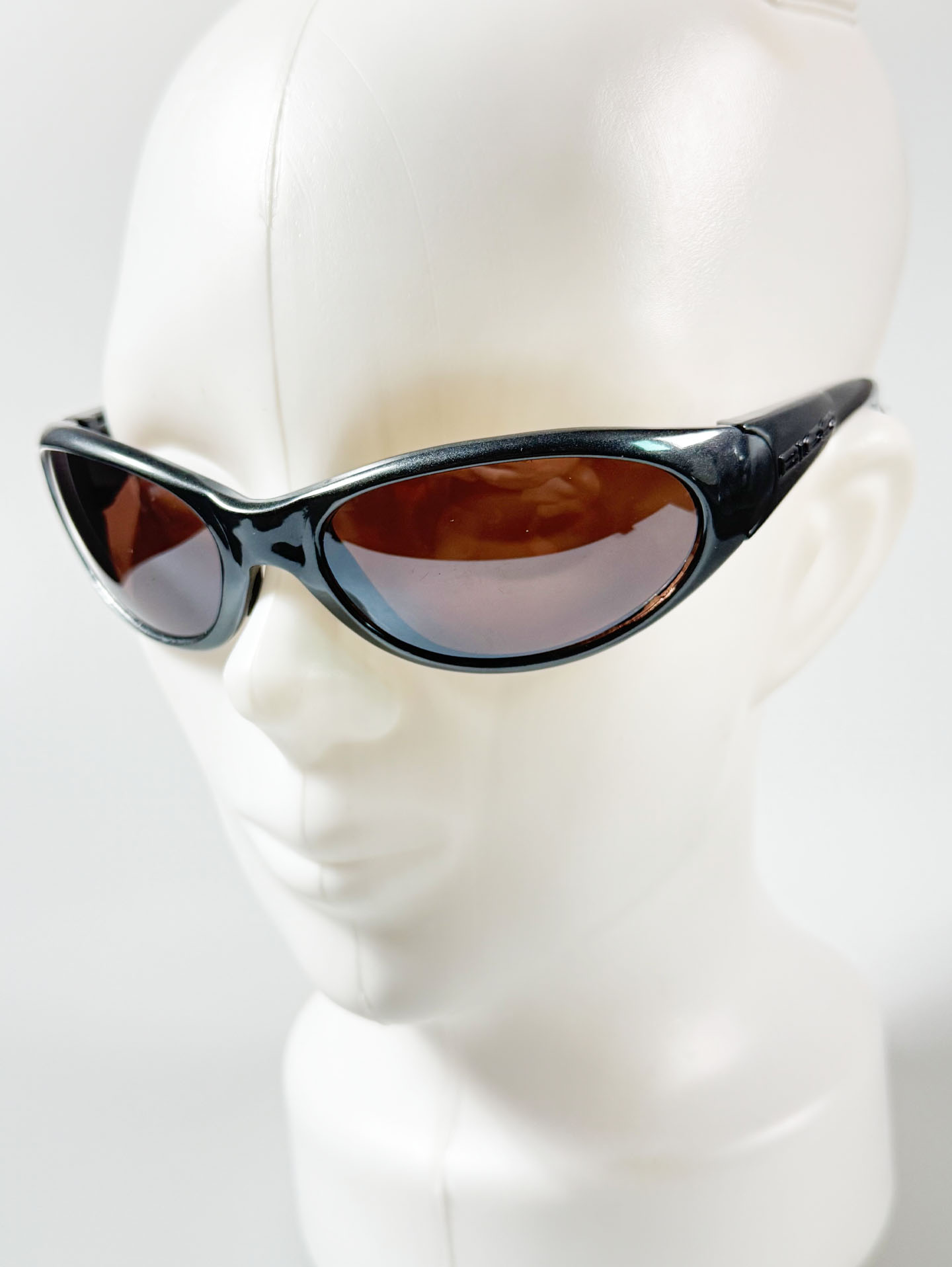 BLOC Charcoal Wraparound Oval Tint Sunglasses
