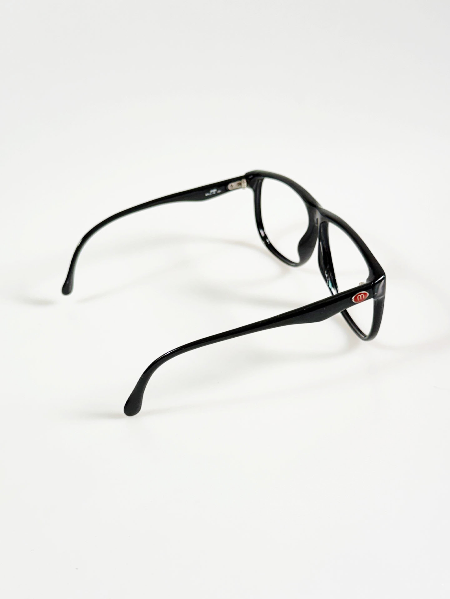 90's MONICA Oversized Black Square Acetate Glasses