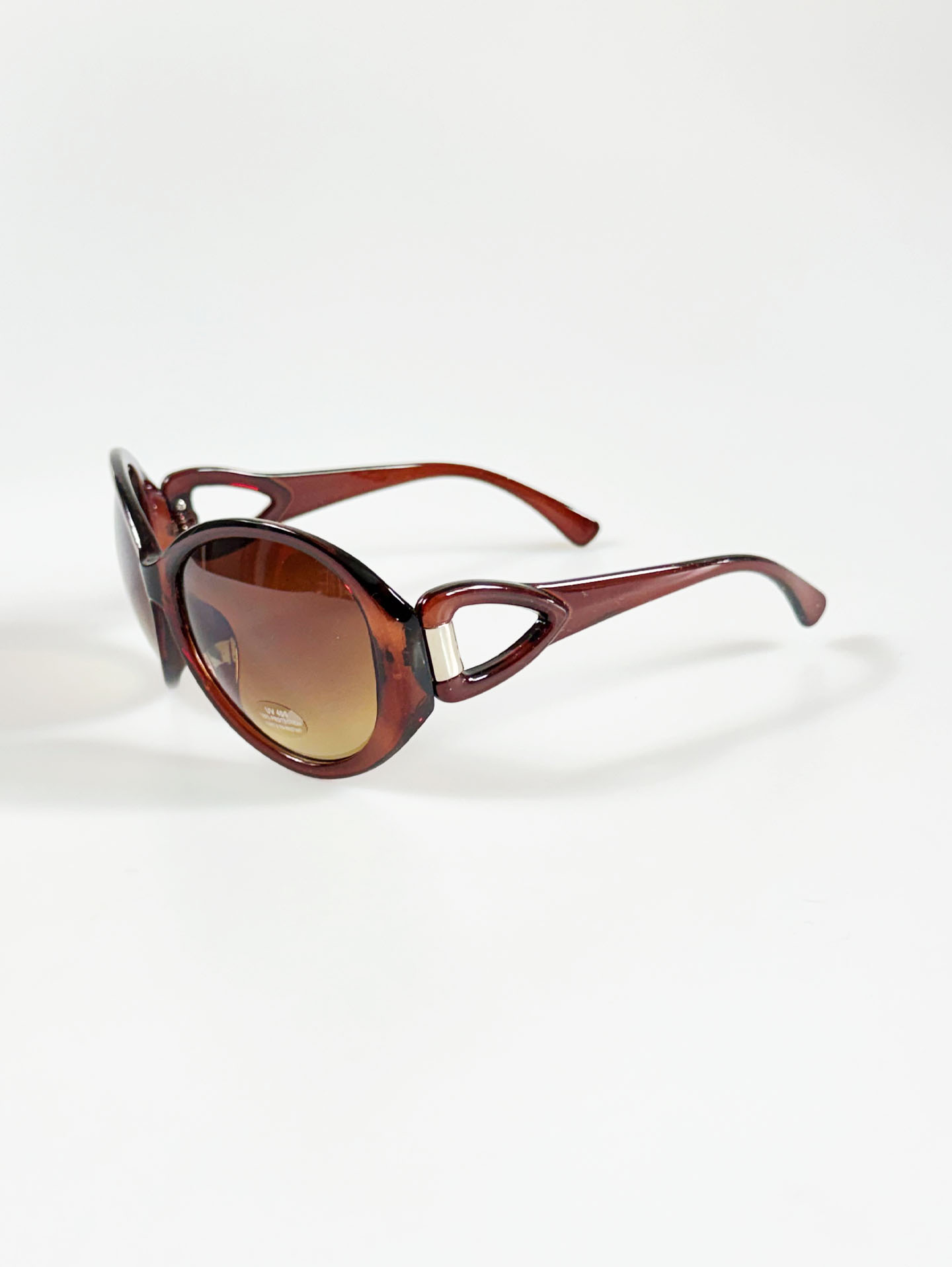 Oversized Brown Bold Oval Tint Sunglasses