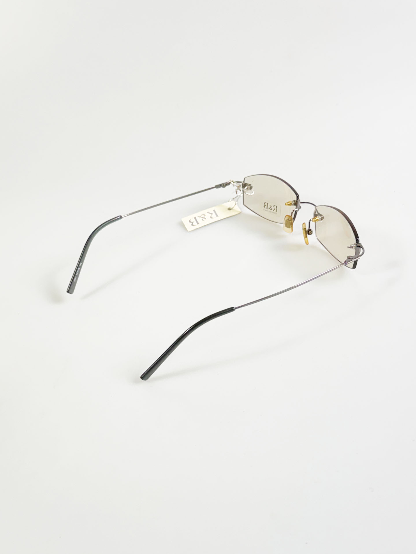 R&B Eyewear Rimless Square Metal Glasses