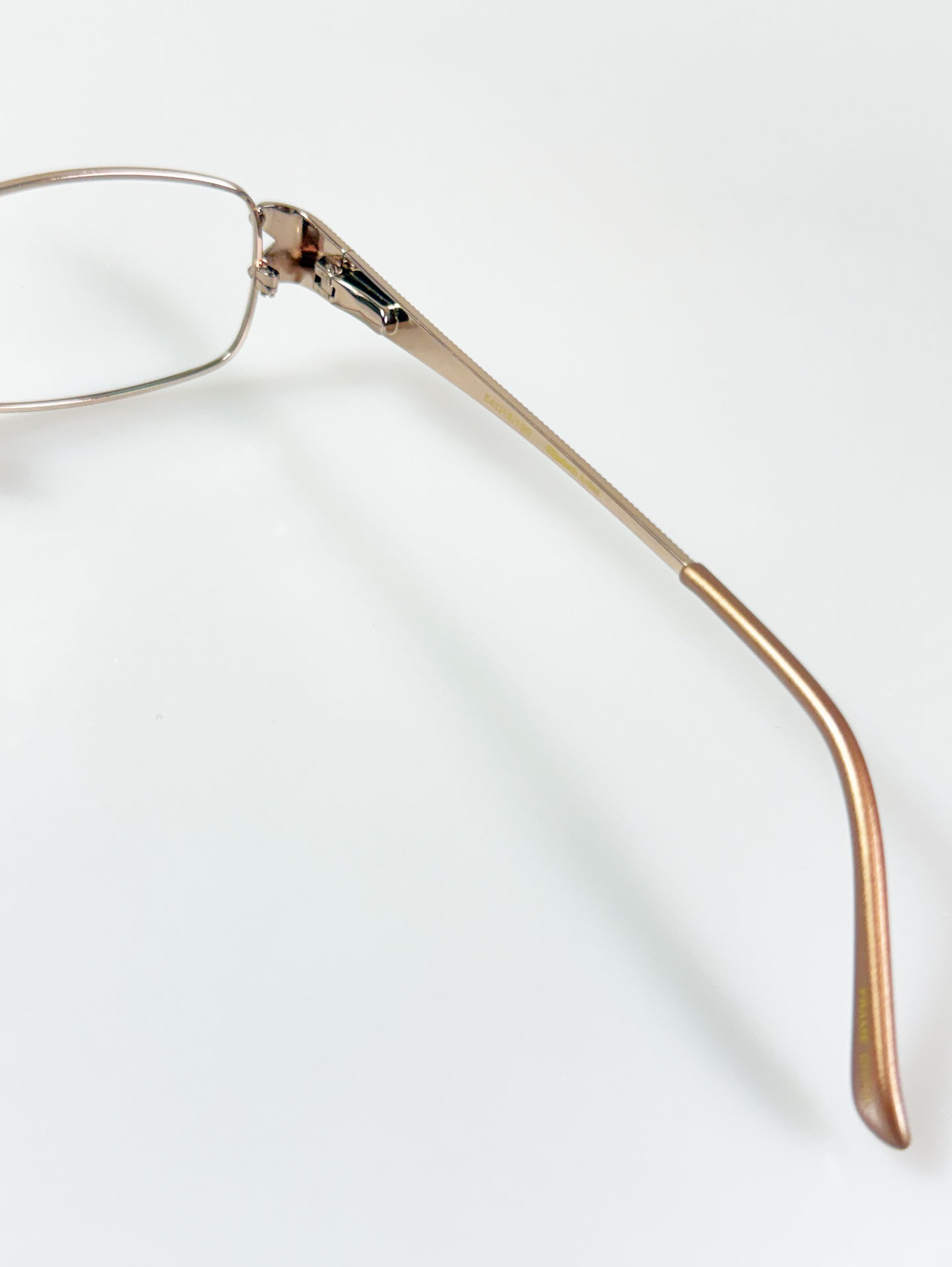 Elizabeth Arden Rose Gold Slim Square Metal Frame Glasses