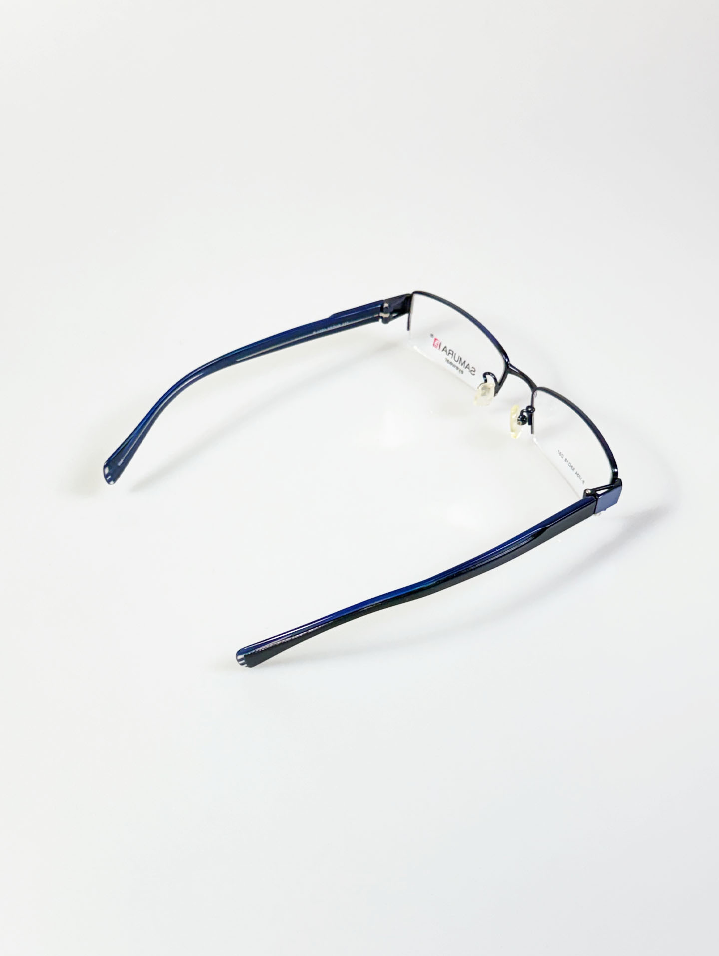 SAMURAI Eyewear Semi-Rimless Square Metal Frame Glasses