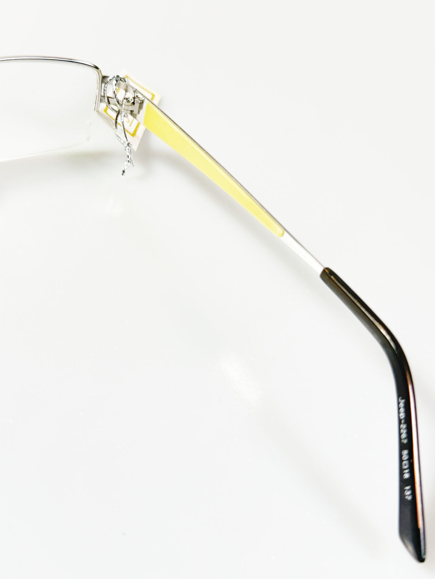 Jeep Silver Semi-Rimless Square Metal Frame Glasses