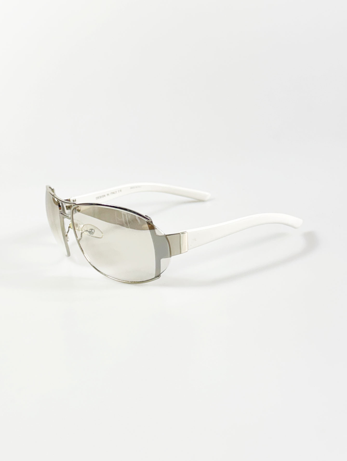 Aviator Semi-Rimless Metal Tint Sunglasses