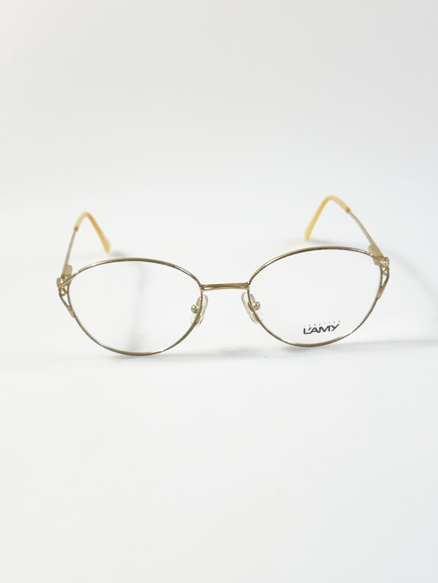 LAMY Gold Titanium Slim Oval Frame Glasses