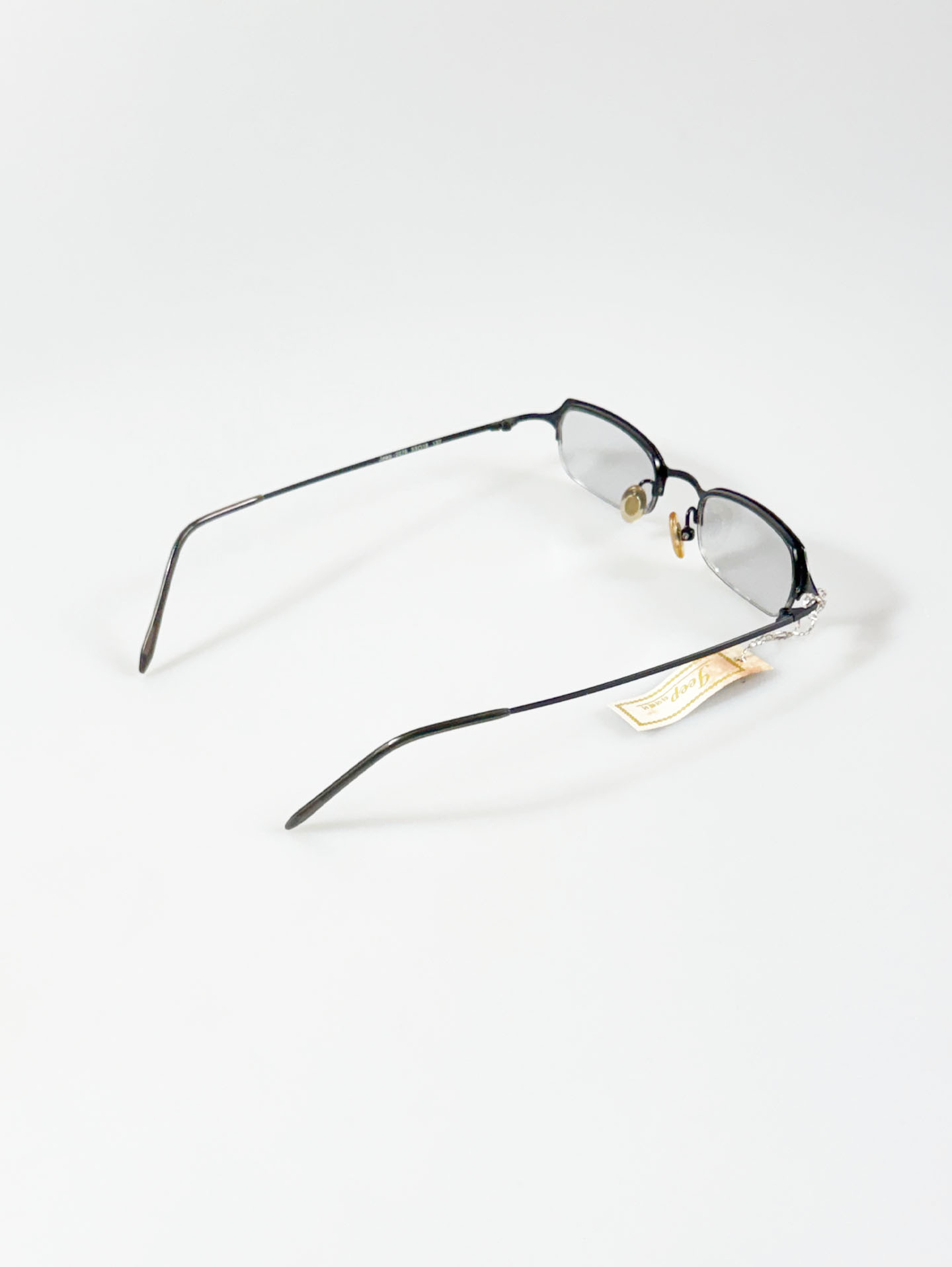 JEEP Black Half-Rim Square Metal Glasses
