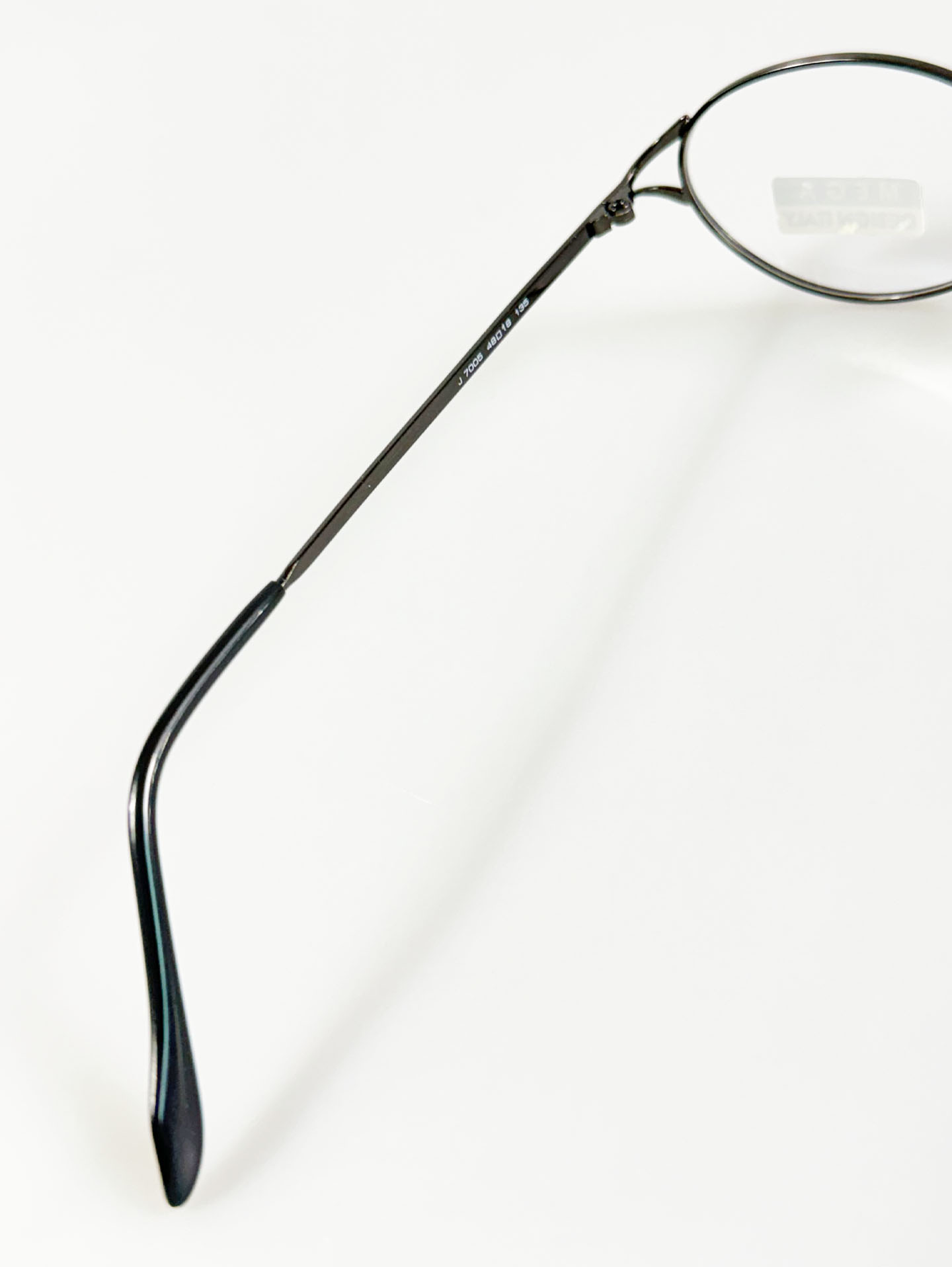 MEGA Black & Gold Slim Oval Metal Glasses