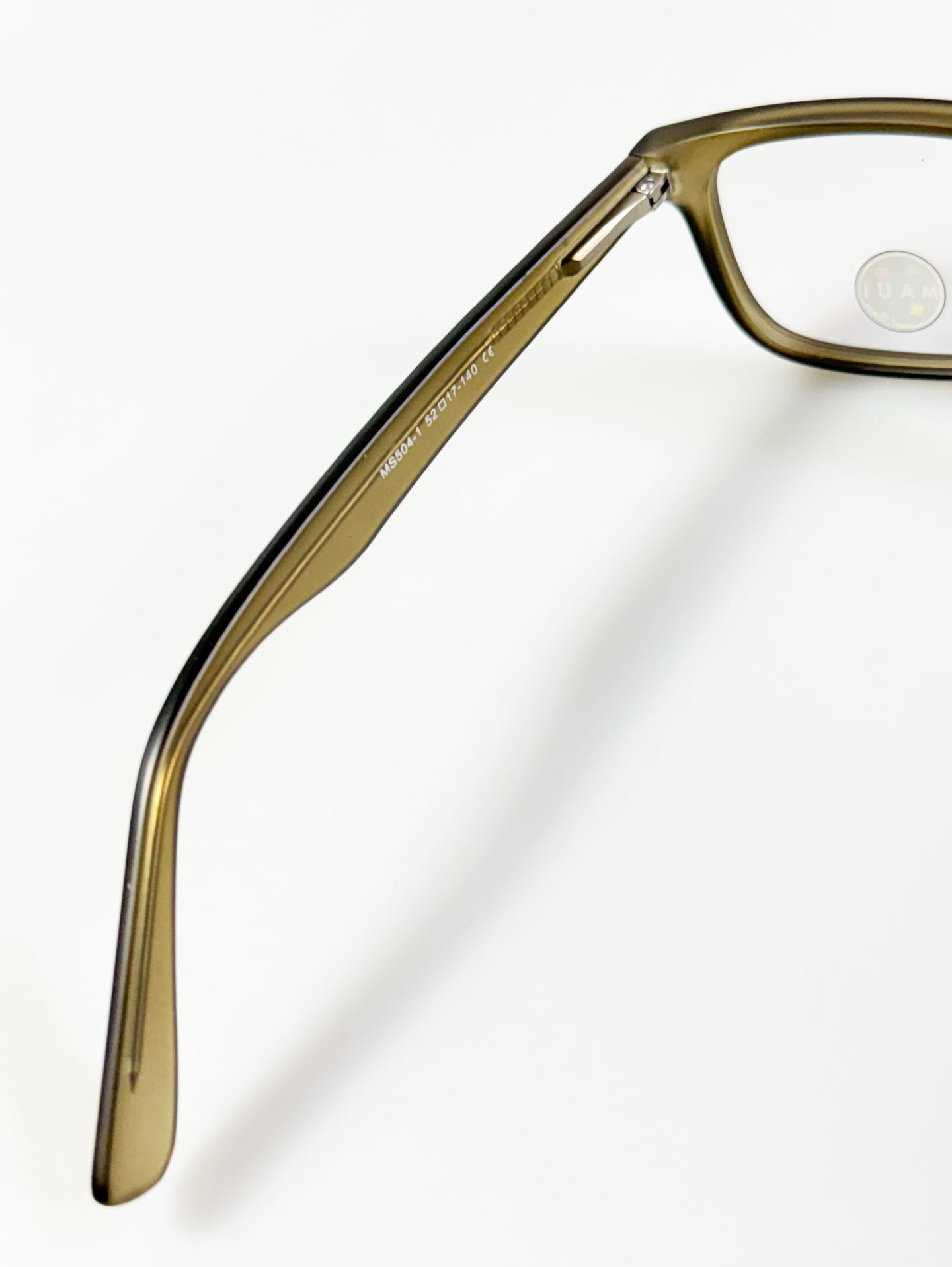 MAUI AND SONS Olive Clear Acetate Square Frame Glasses