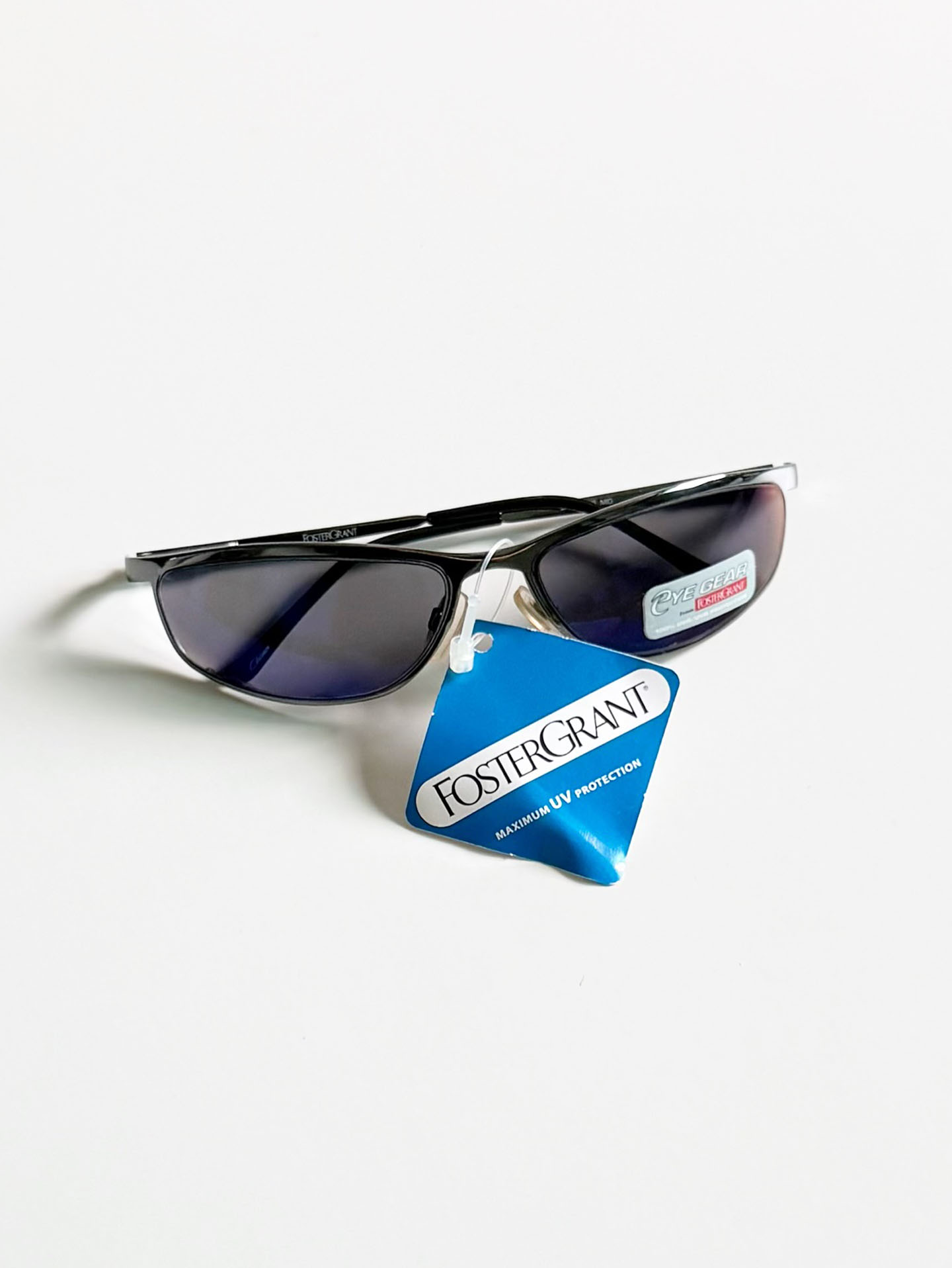 FOSTER GRANT Gunmetal Slim Square Sunglasses