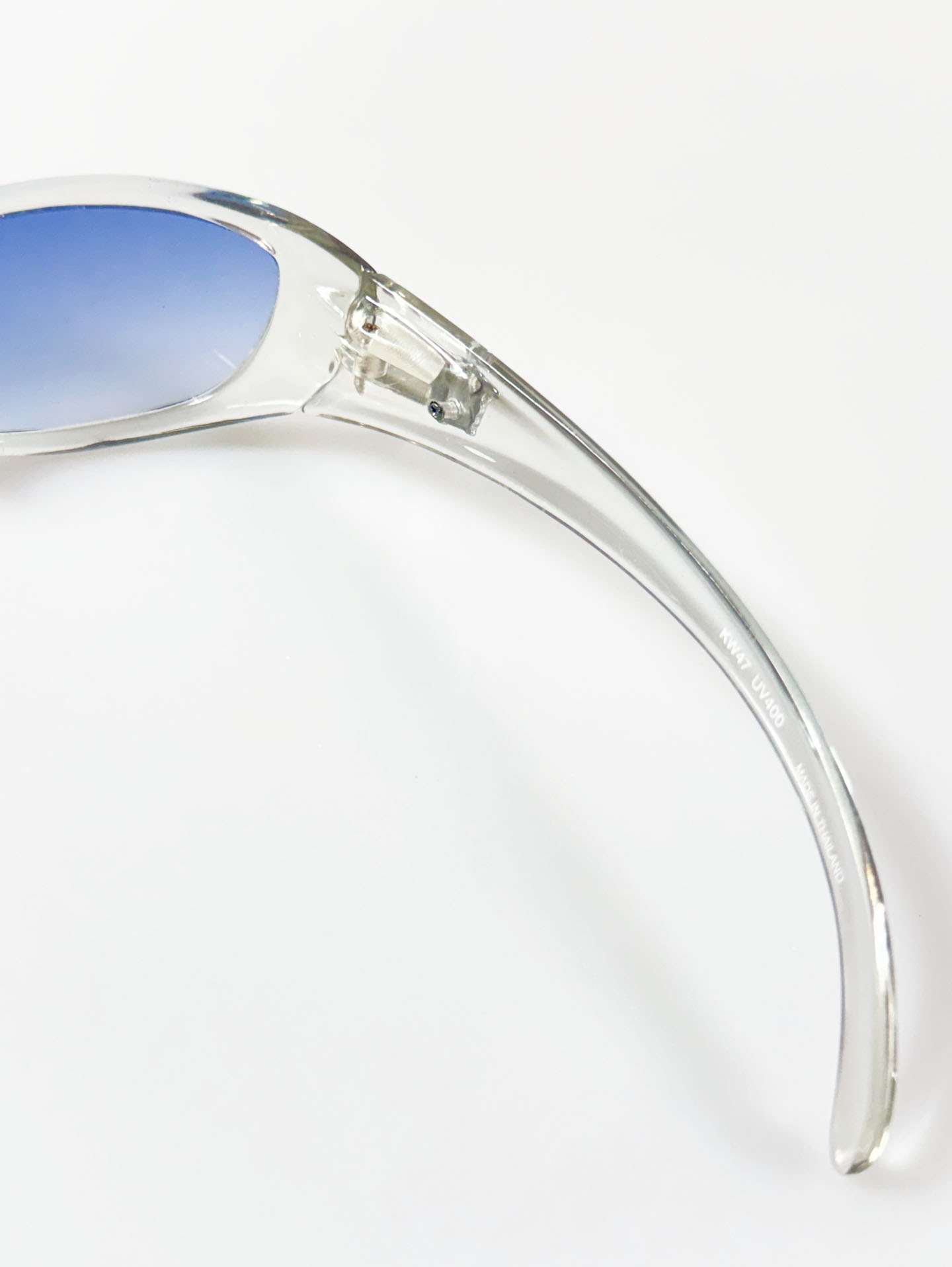 Clear Wraparound Square Frame Tinted Sunglasses