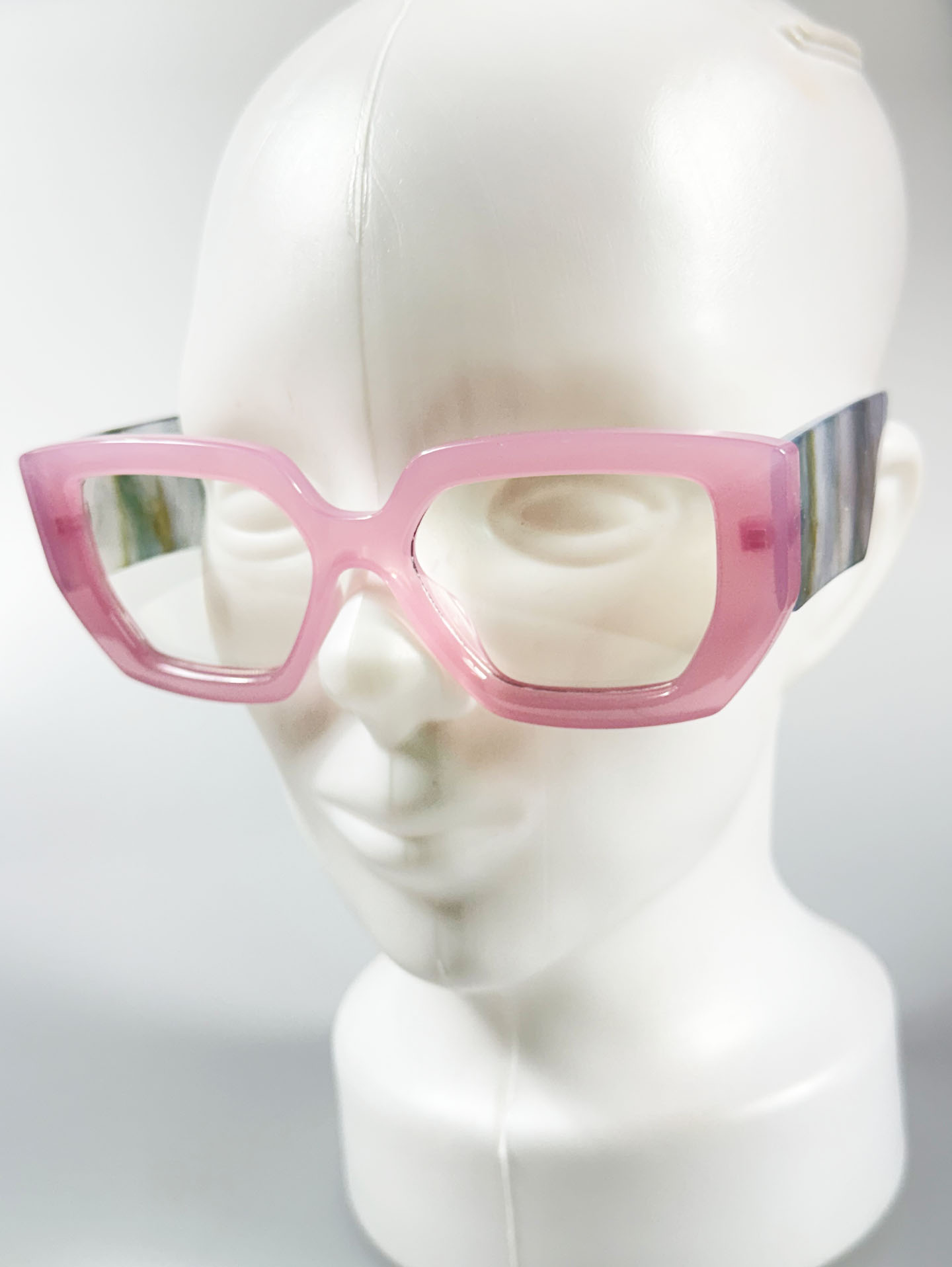 Pastel Pink Oversized Bold Square Sunglasses