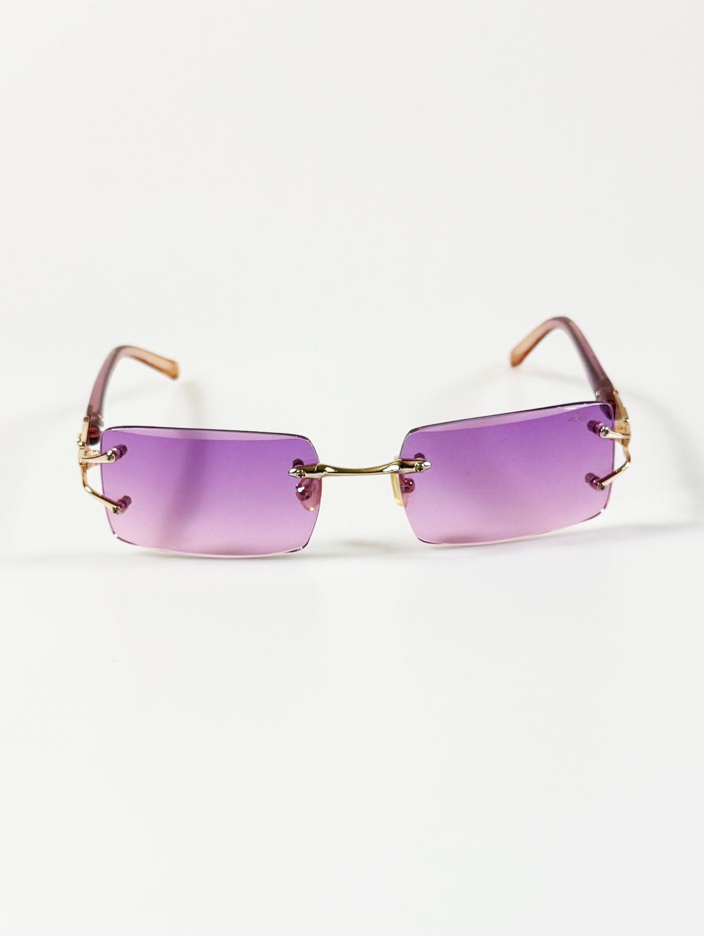 90's CROCOKIDS Rimless Square Metal Tint Sunglasses