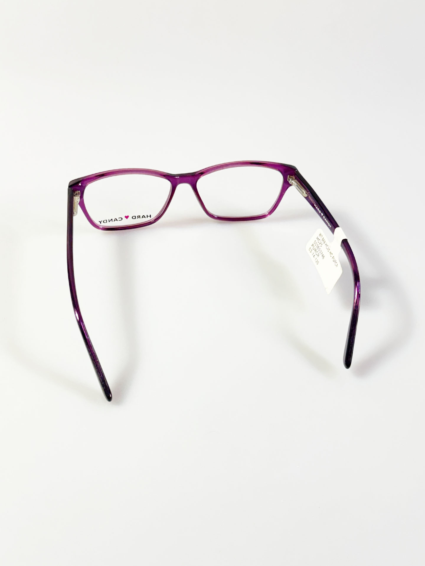 HARD CANDY Purple Clear Acetate Square Frame Glasses