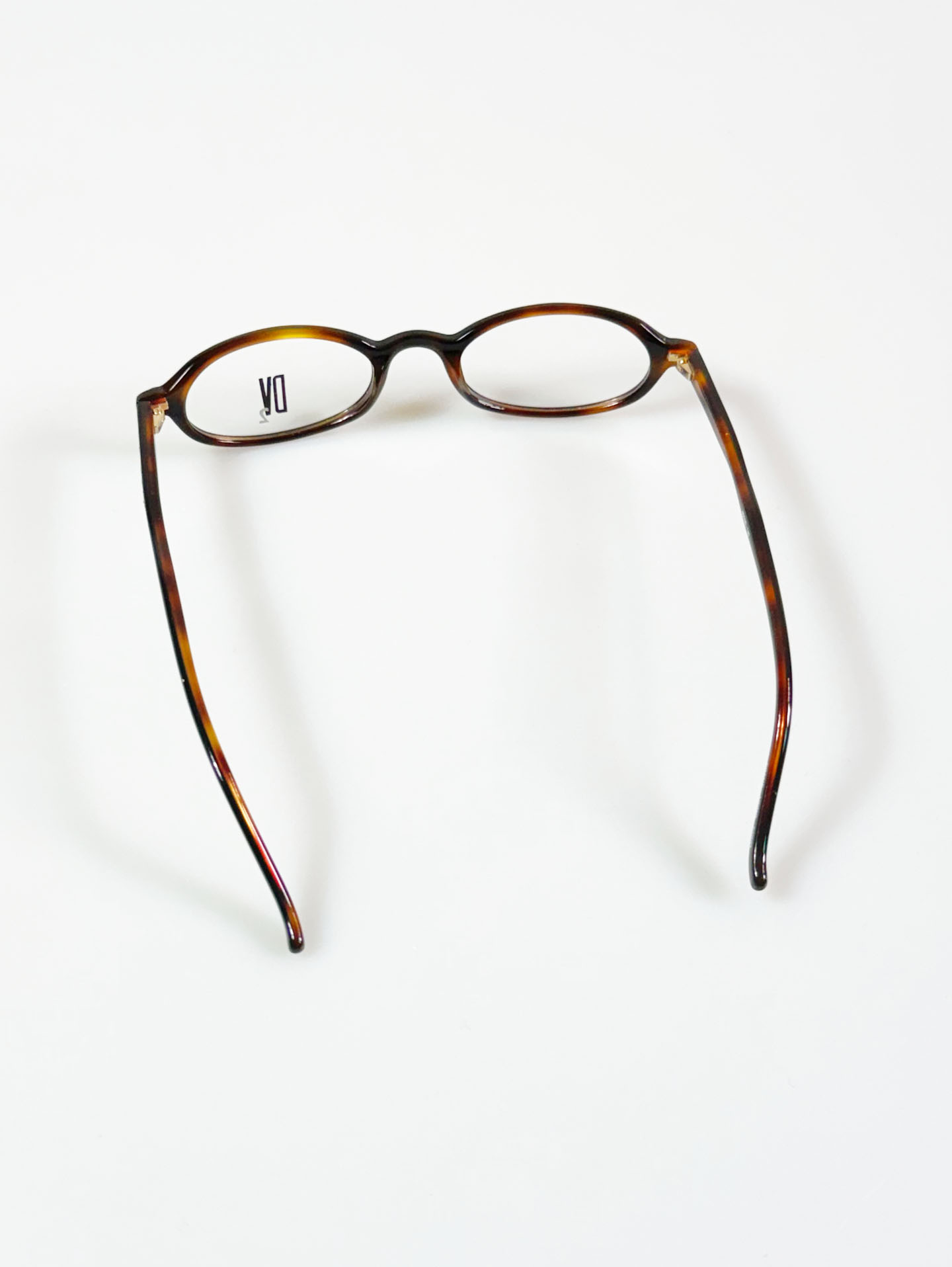 90's DEJAVU Slim Oval Black&Tortoise Horn-Rim Frame Glasses