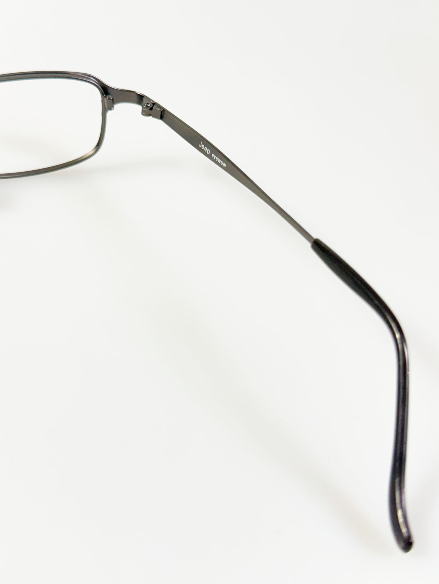 JEEP Dark Silver Slim Square Metal Glasses