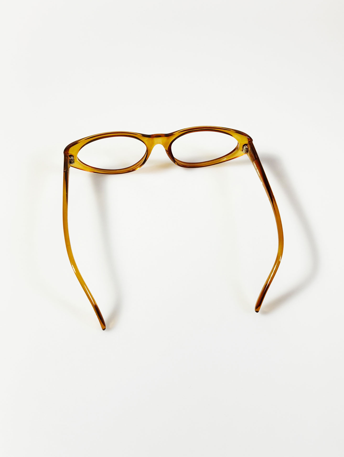 COACH Honey Amber Oval Horn-Rim Frame Glasses