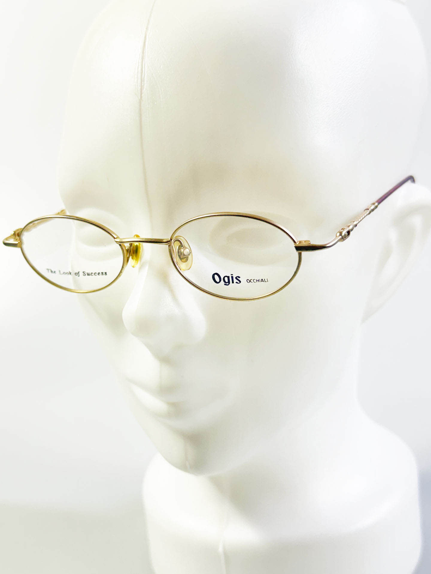 OGIS OCCHIALI Gold Slim Oval Metal Glasses