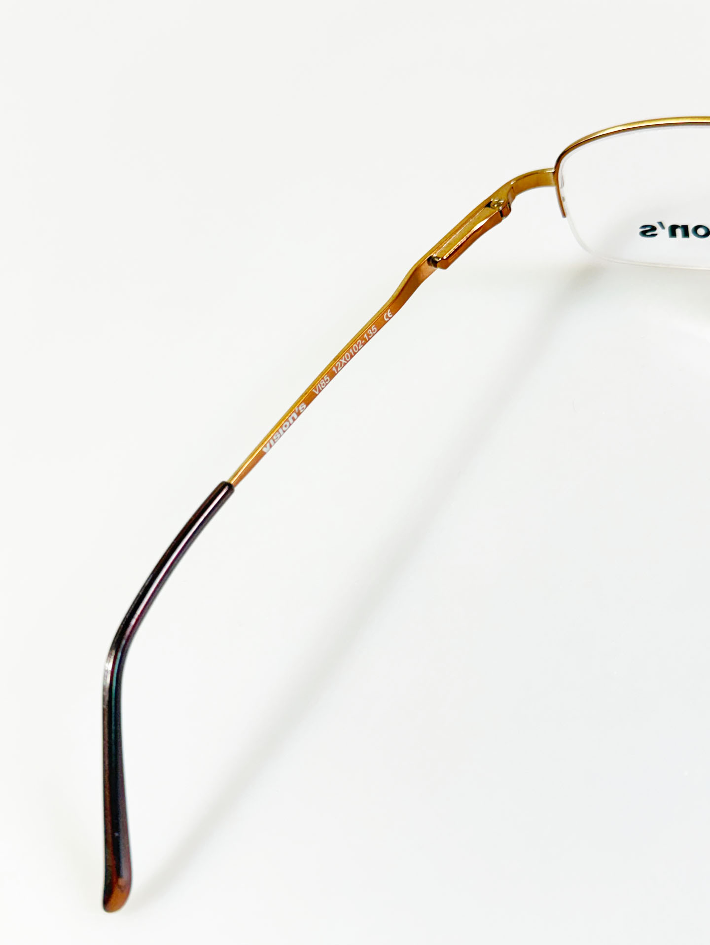 Vision’s Bronze Brown Half Rim Square Metal Glasses