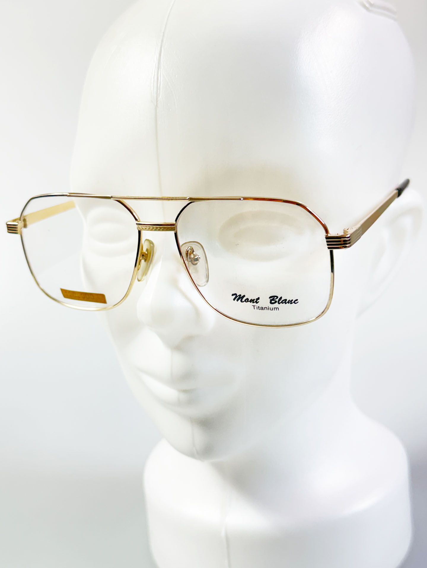 90's MONT BLANC Gold Titanium Boeing Frame Glasses