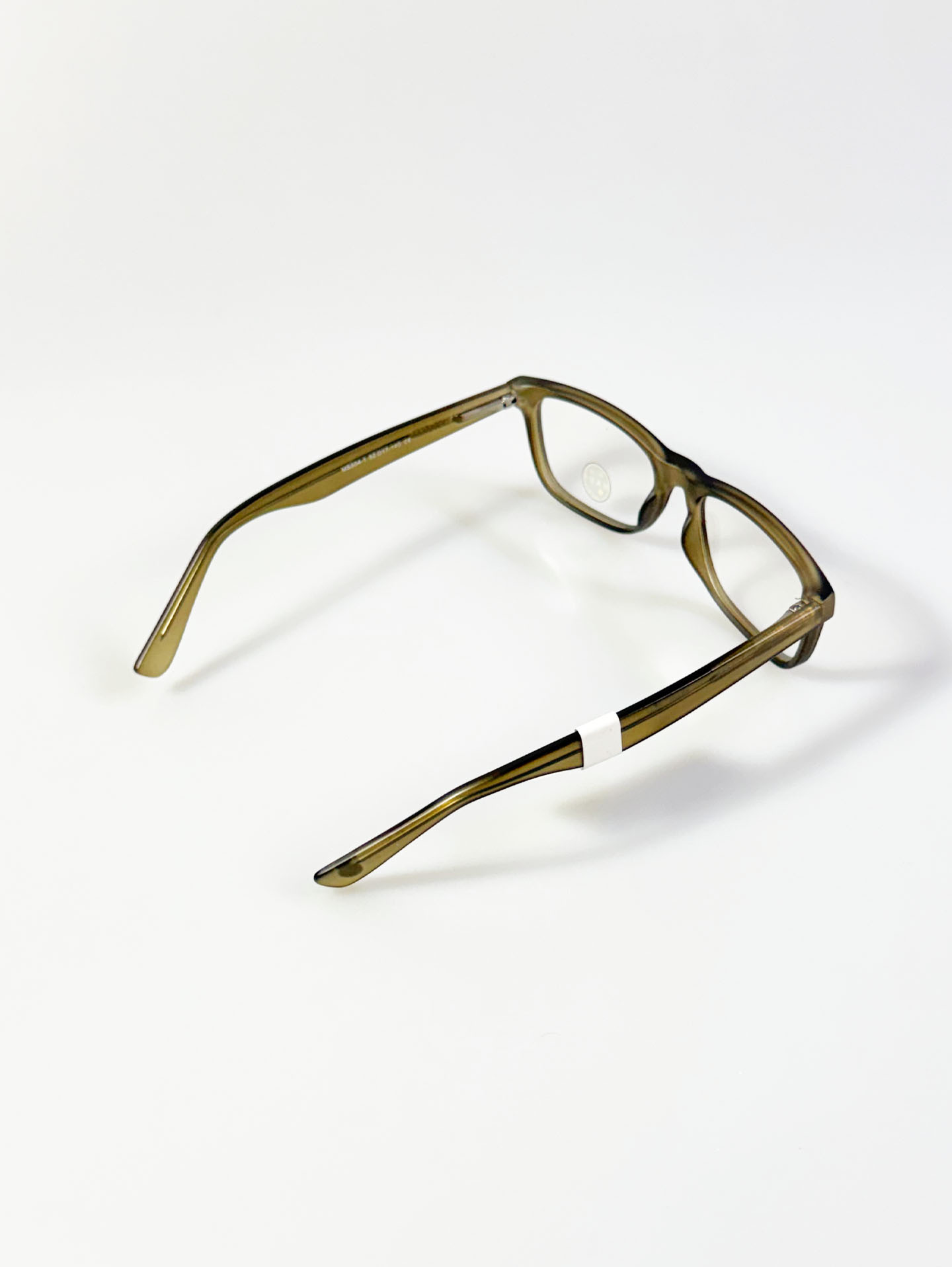 MAUI AND SONS Olive Clear Acetate Square Frame Glasses