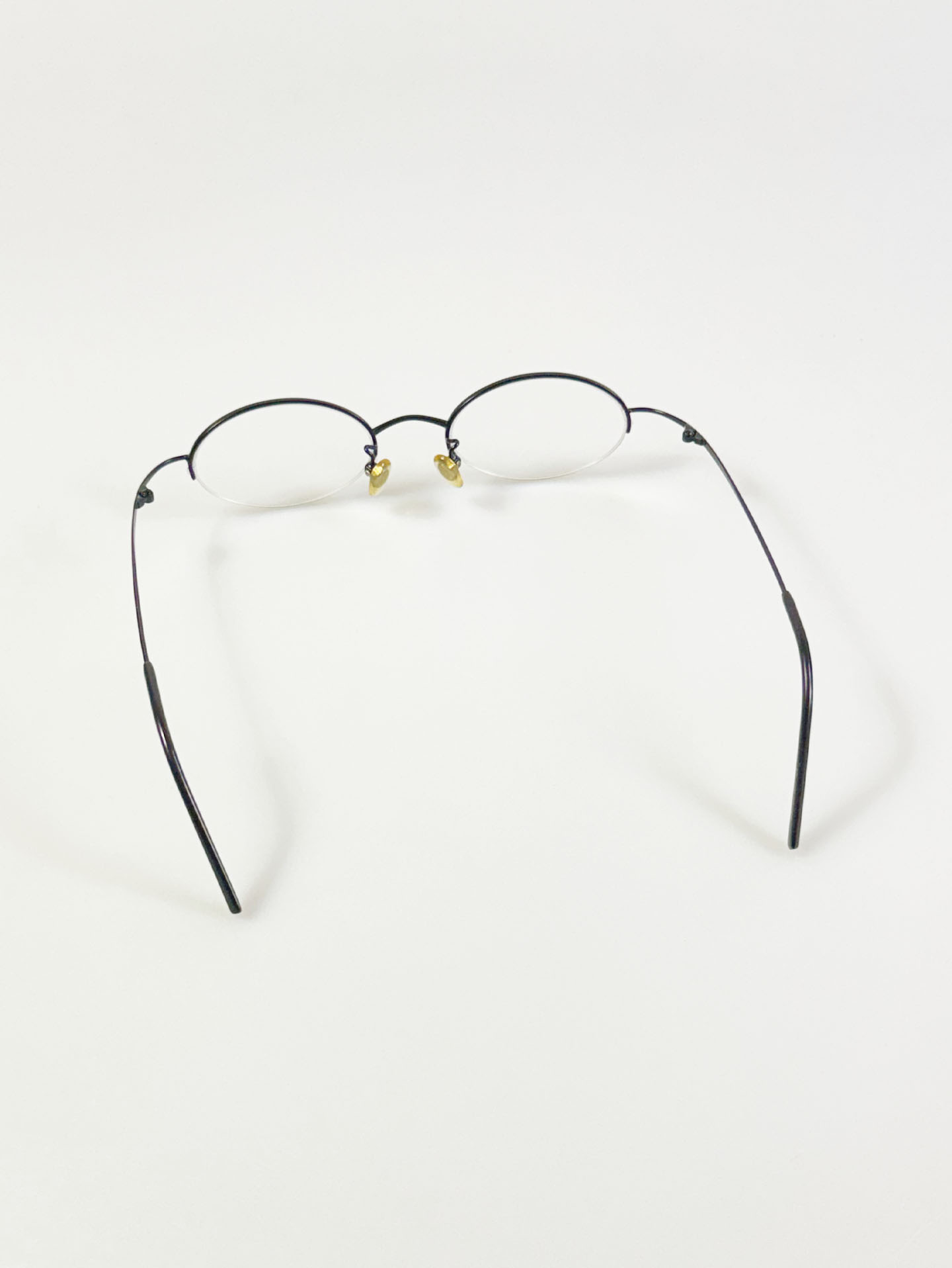 InToo Oval Black Half-Rim Oval Wire Metal Frame Glasses