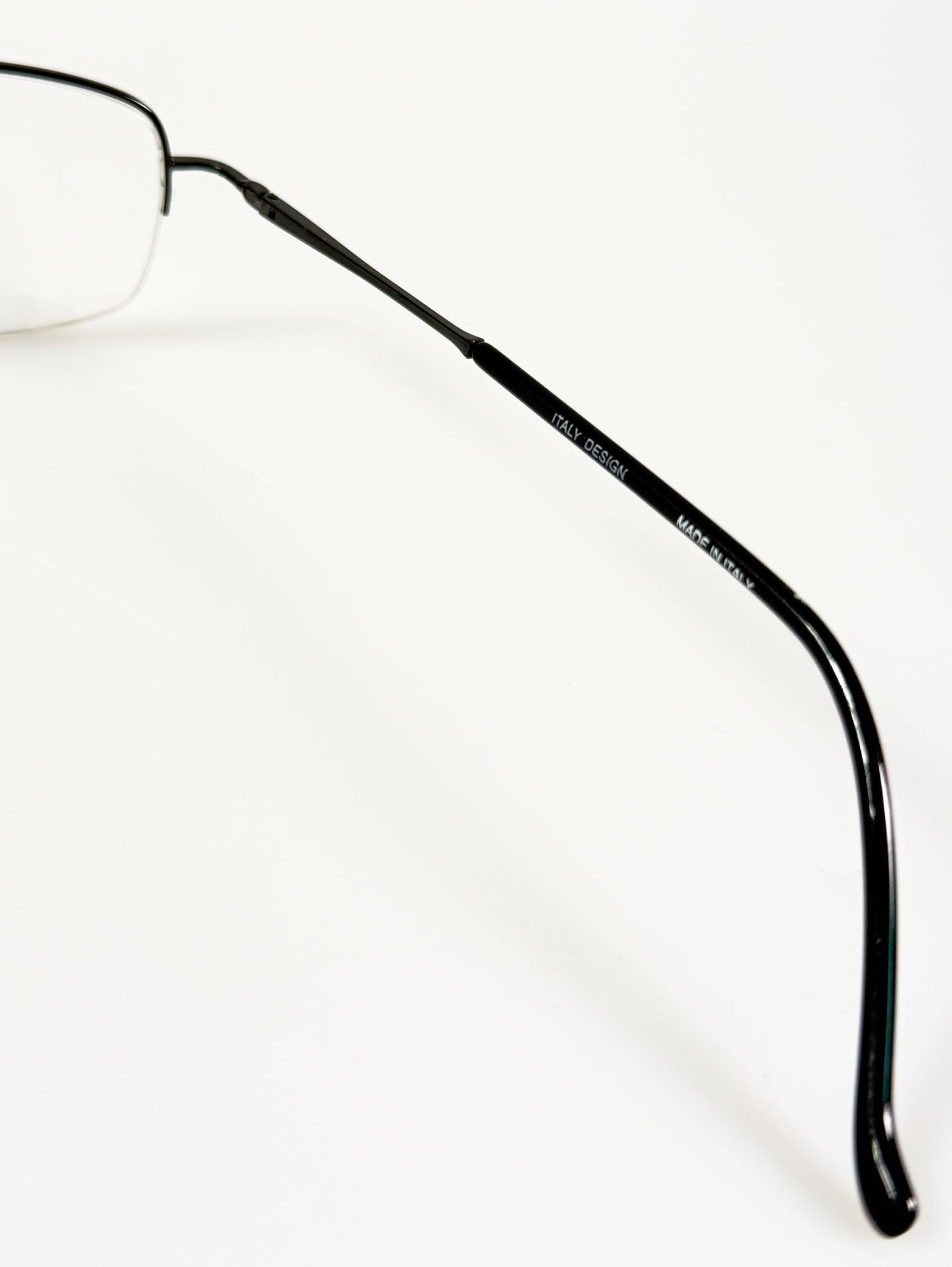 TRENDY Gunmetal Square Half-Rim Glasses