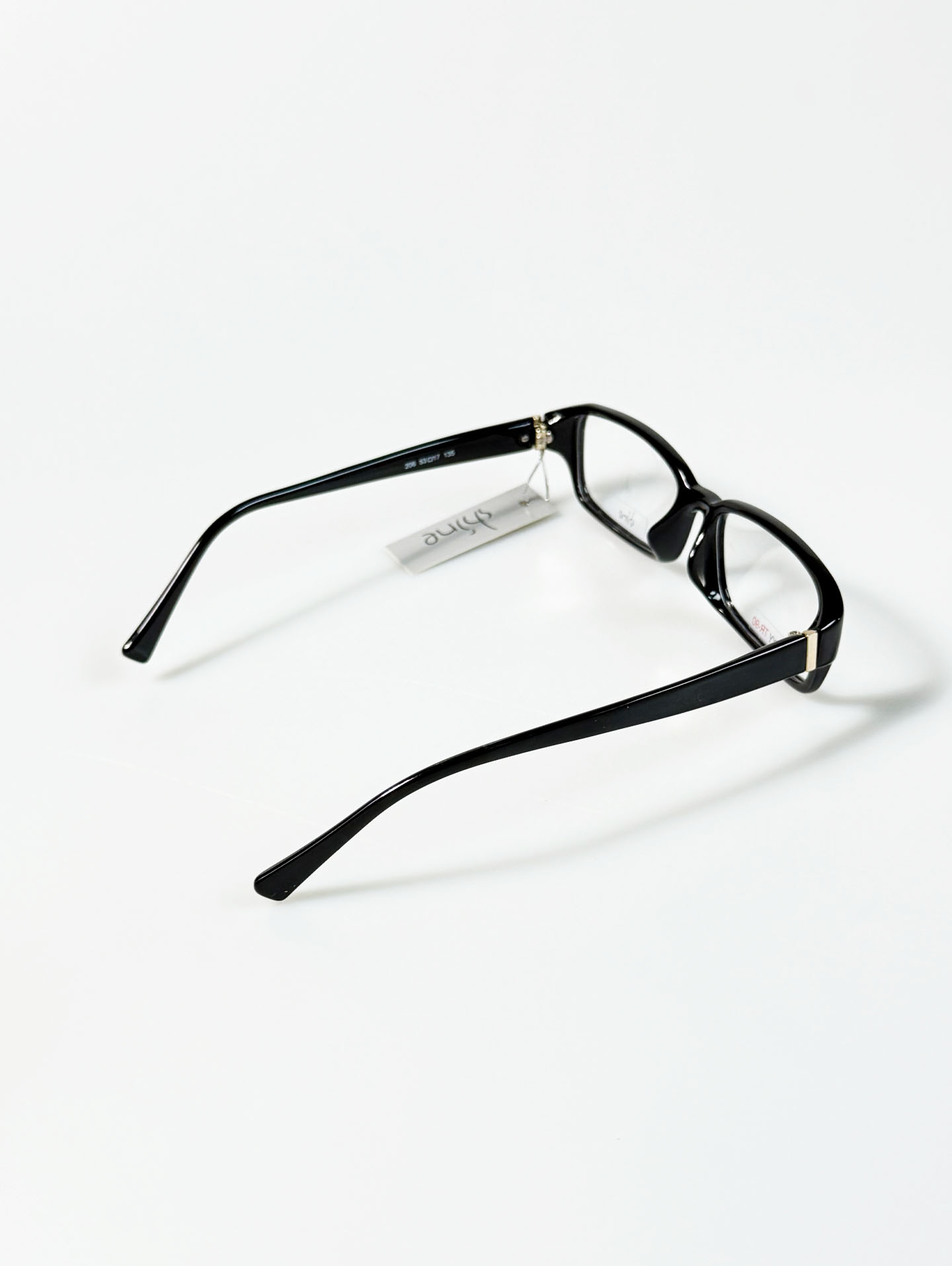 SHINE Epoxy Black Square Horn-Rim Frame Glasses