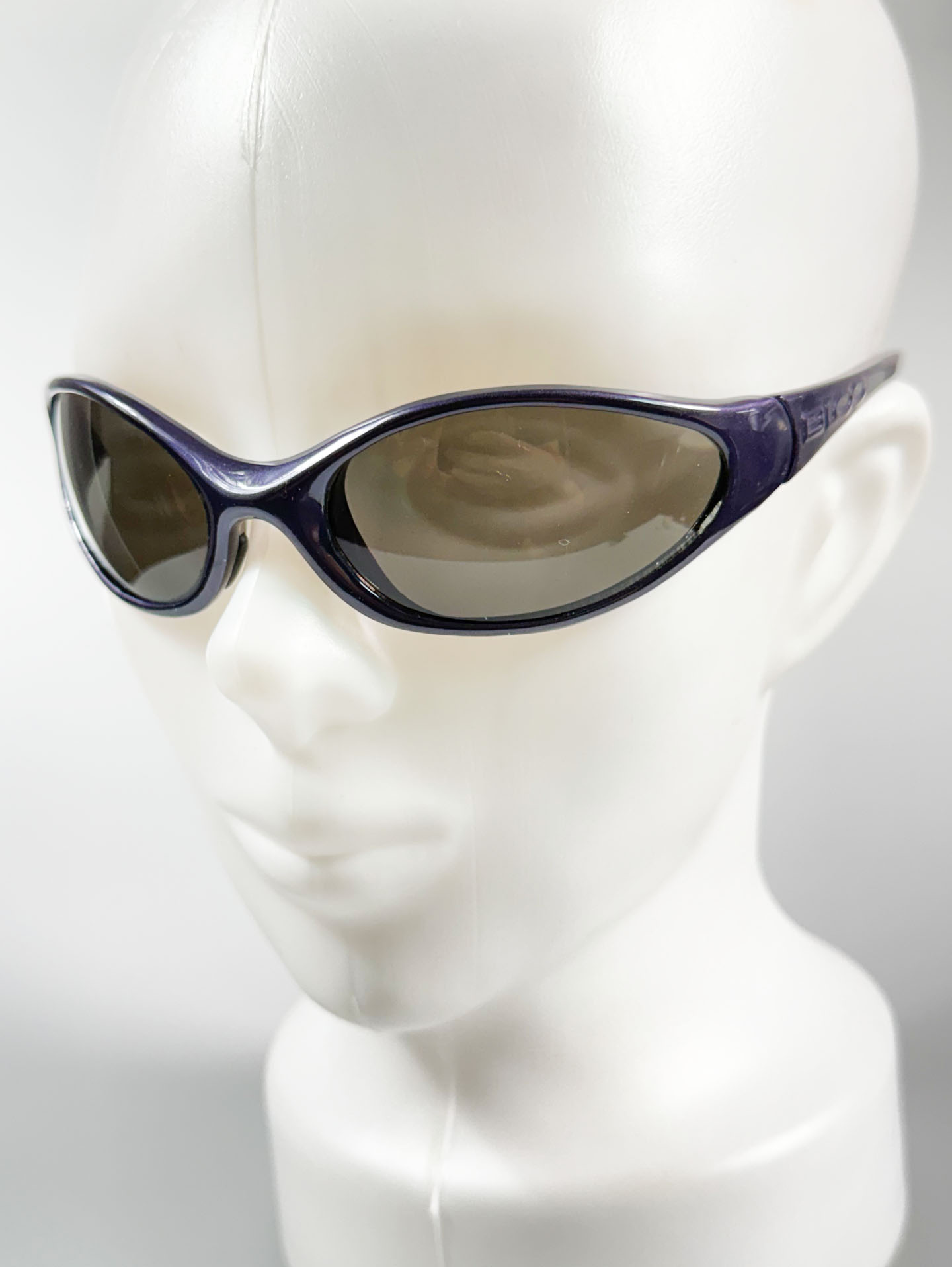 BLOC Purple Wraparound Oval Frame Sunglasses