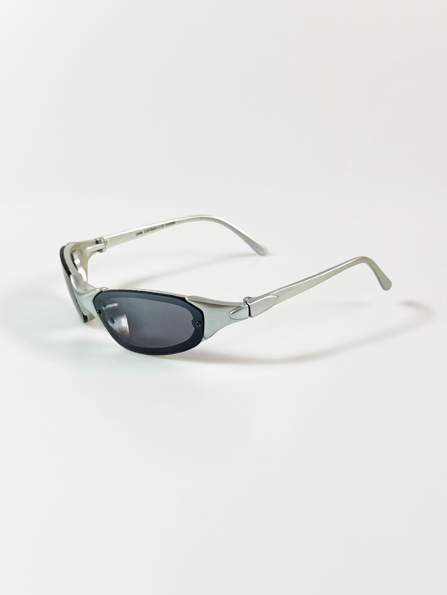 90's LEON Wraparound Silver Metal Frame Sunglasses
