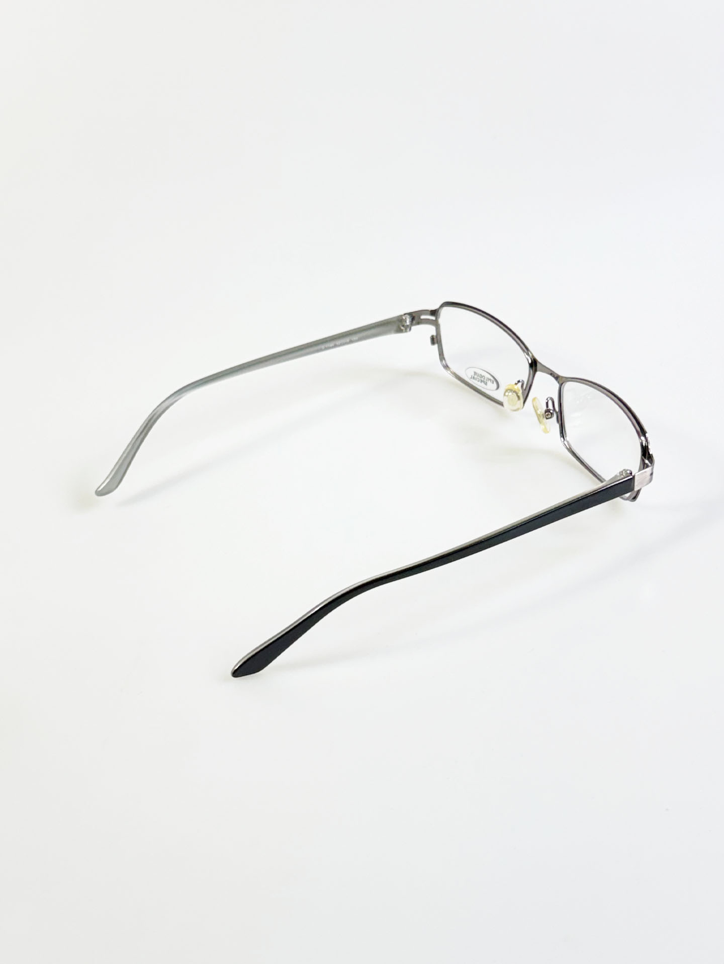 EPILOGUE Silver Slim Square Metal Glasses