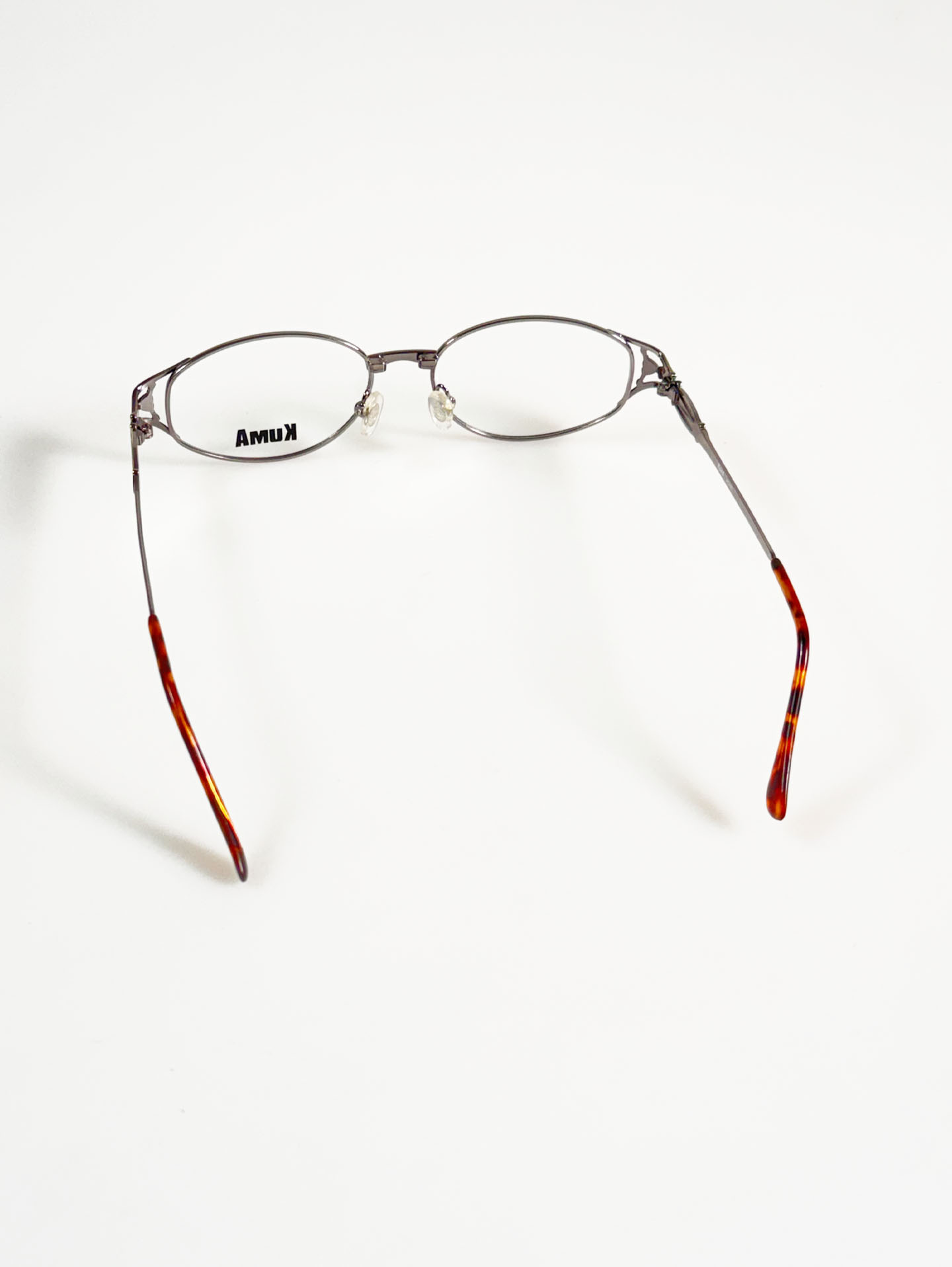 KUMA Dark Silver Slim Oval Metal Glasses