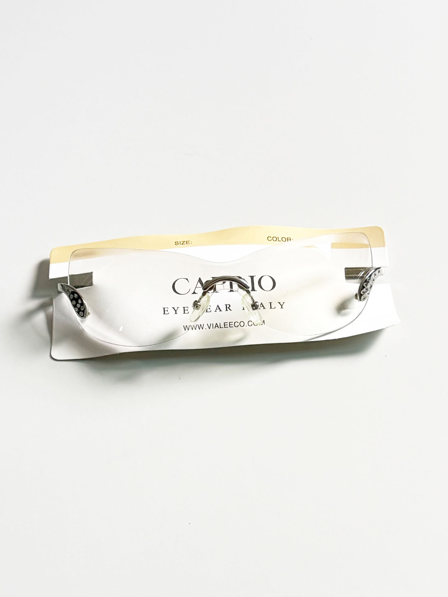 CAPRIO Rimless Shield Wrap Goggle Sunglasses