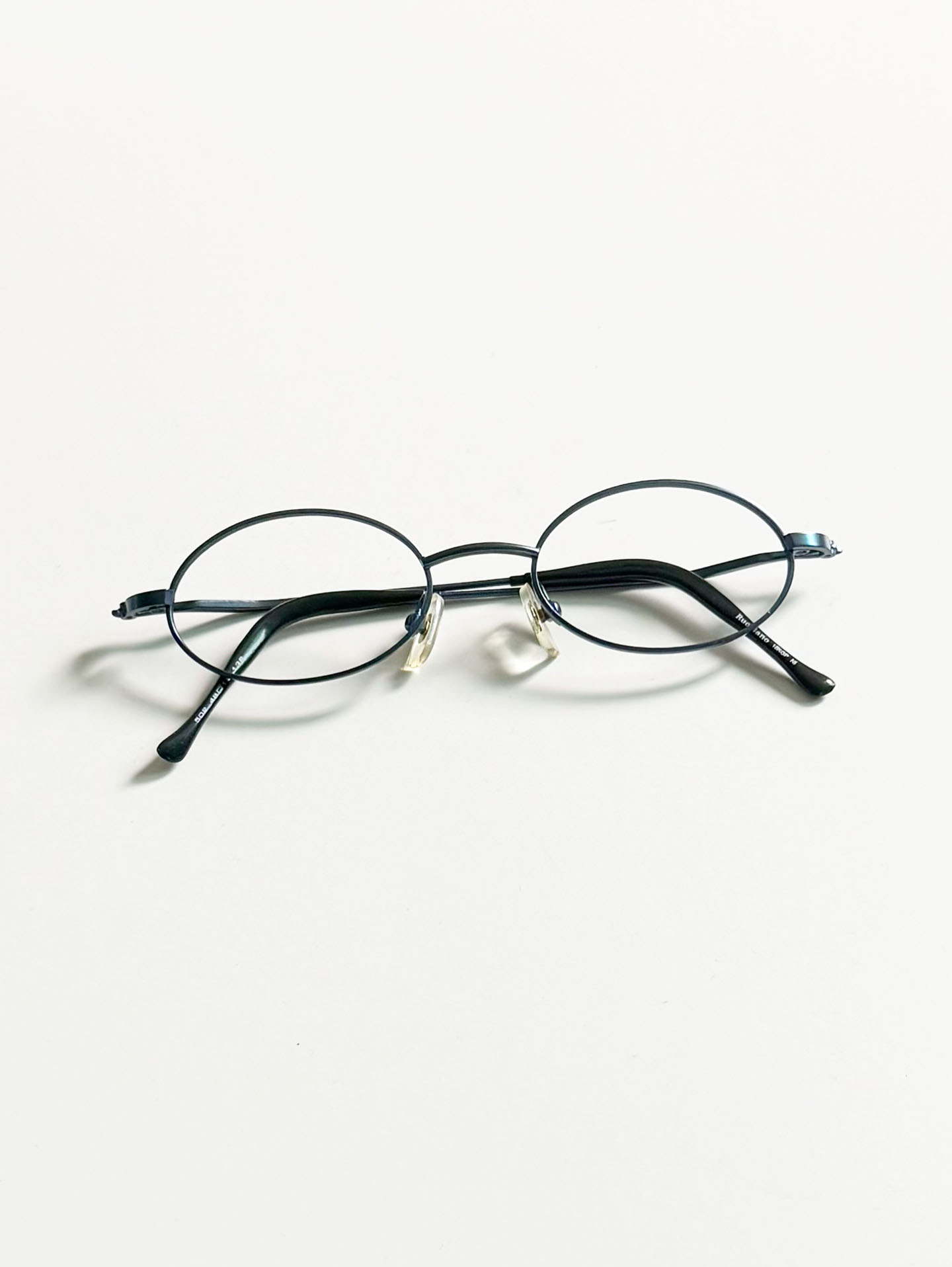 RUCHIANO Blue Slim Oval Metal Glasses