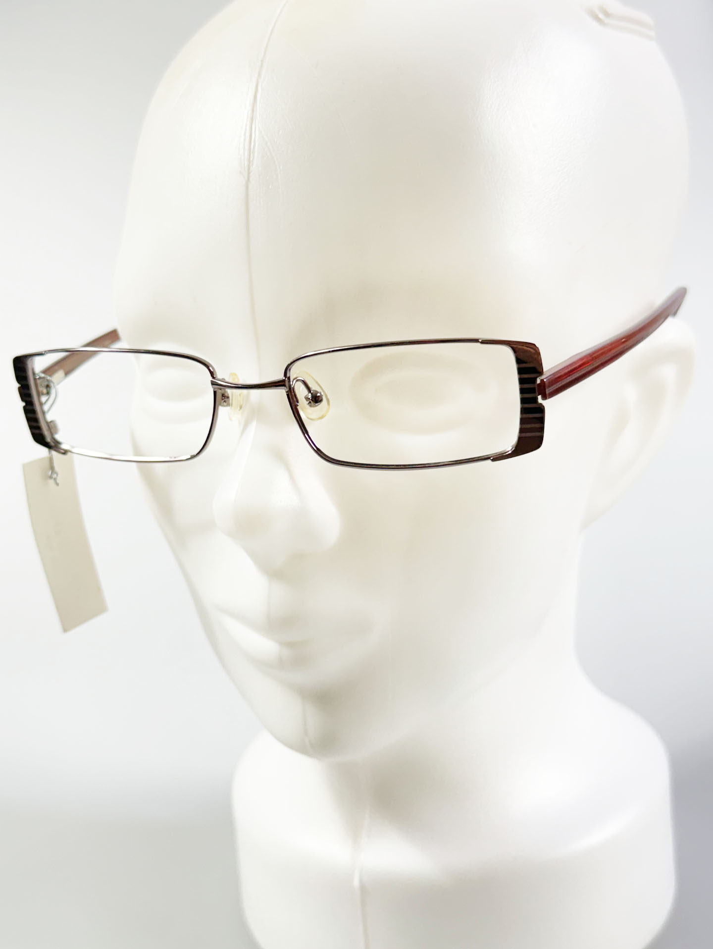 LUXURY EYEWEAR Slim Square Metal Glasses
