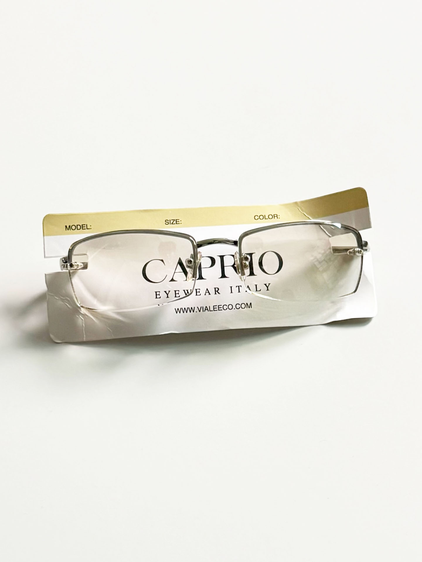 CAPRIO Rimless Square Metal Tint Sunglasses