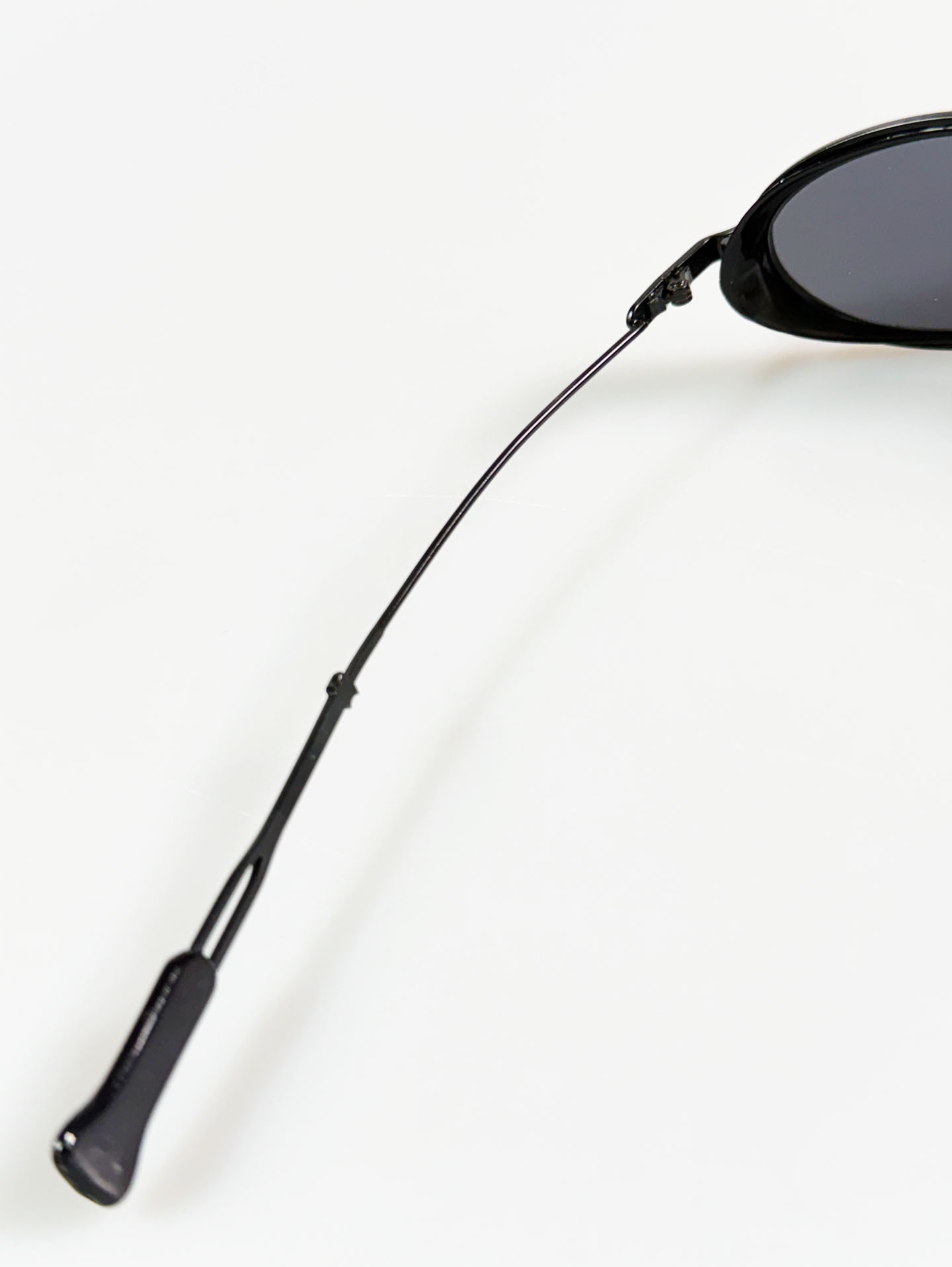 90's Black Layered Oval Metal Frame Sunglasses