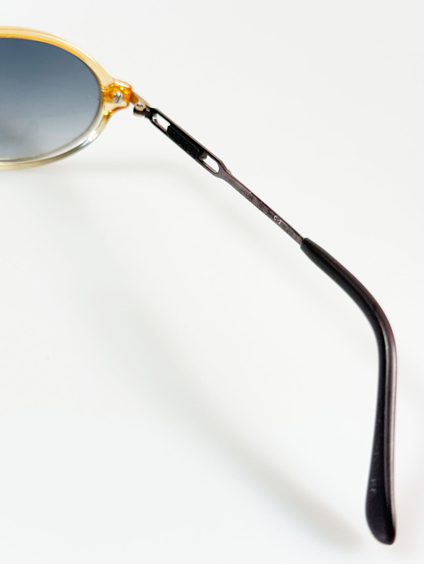 90's EBALITE Amber Clear Oval Combination Frame Sunglasses